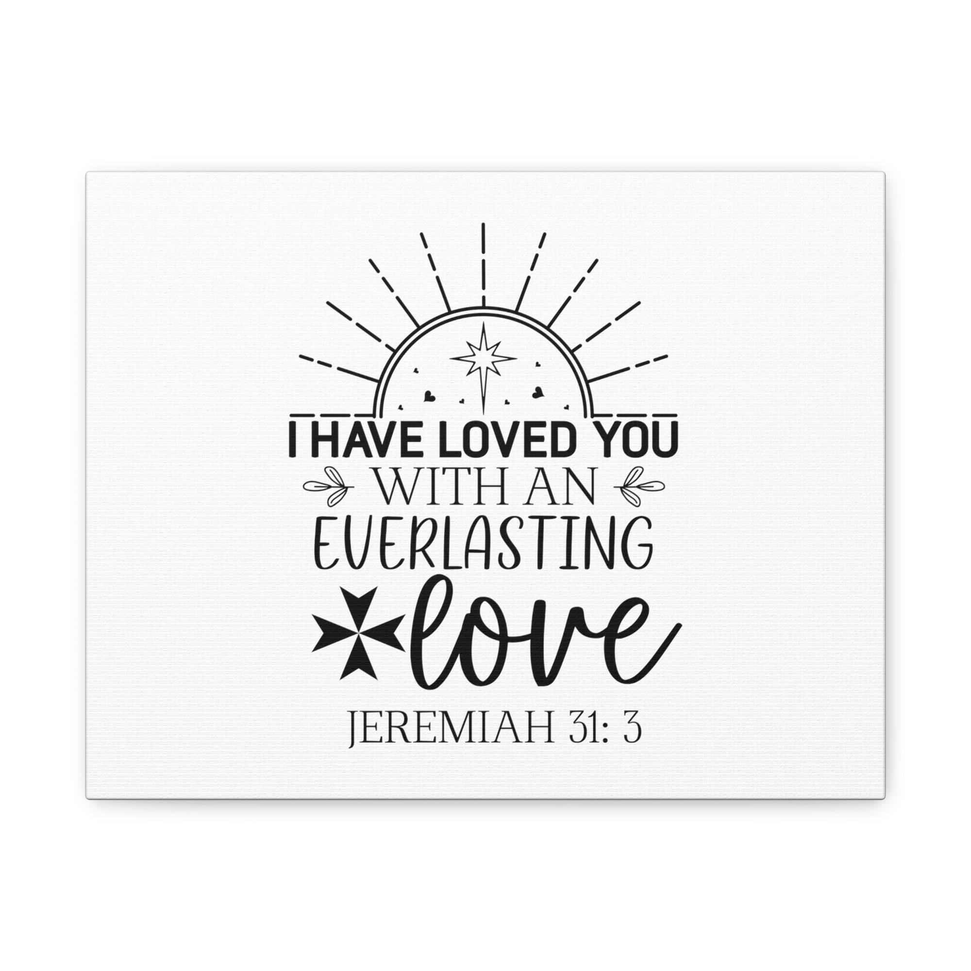 Scripture Walls Jeremiah 31:3 Rubies Bible Verse Canvas Christian Wall Art Ready to Hang Unframed-Express Your Love Gifts