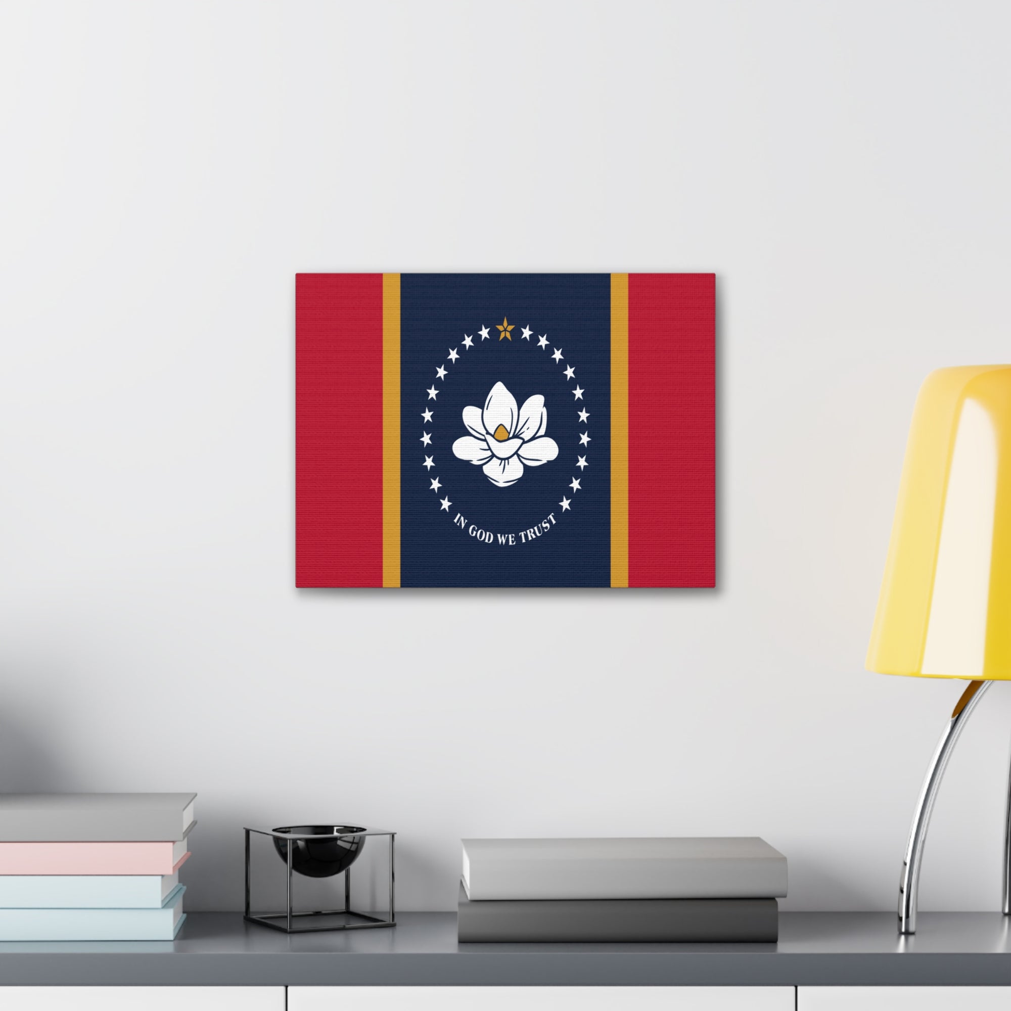 Mississippi Stage Flag Canvas Vibrant Wall Art Unframed Home Decor-Express Your Love Gifts