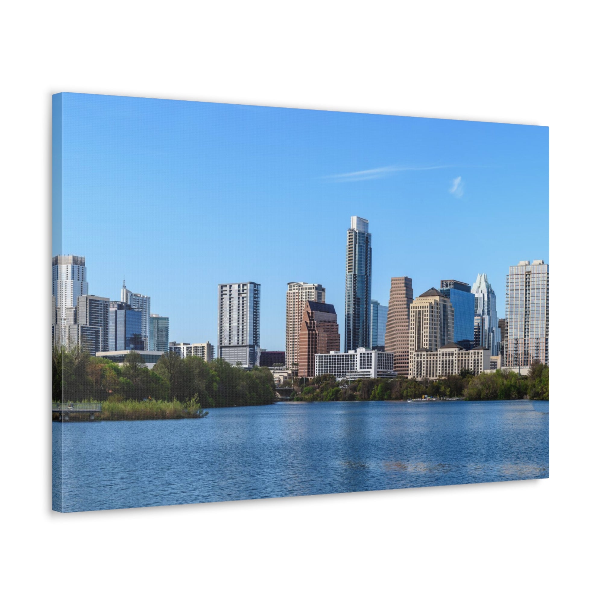 Austin Daytime Skyline Canvas Artwork High-Quality Breathtaking Stunning Cityscape for Home Decor Ready to Hang-Express Your Love Gifts