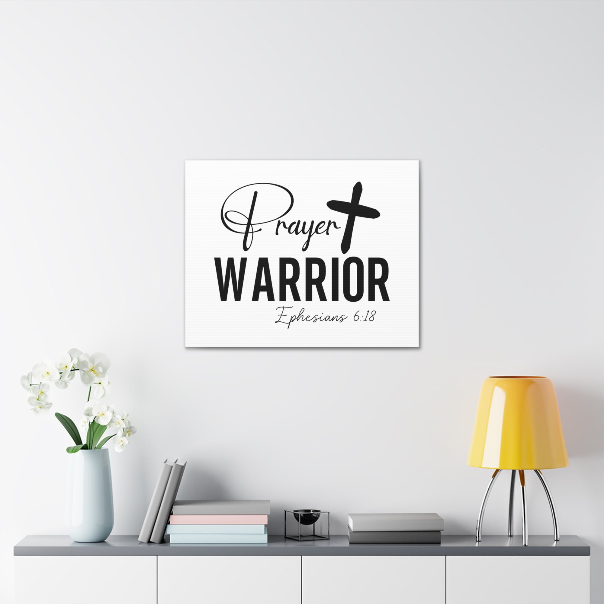 Scripture Walls Ephesians 6:18 Prayer Warrior Bible Verse Canvas Christian Wall Art Ready to Hang Unframed-Express Your Love Gifts