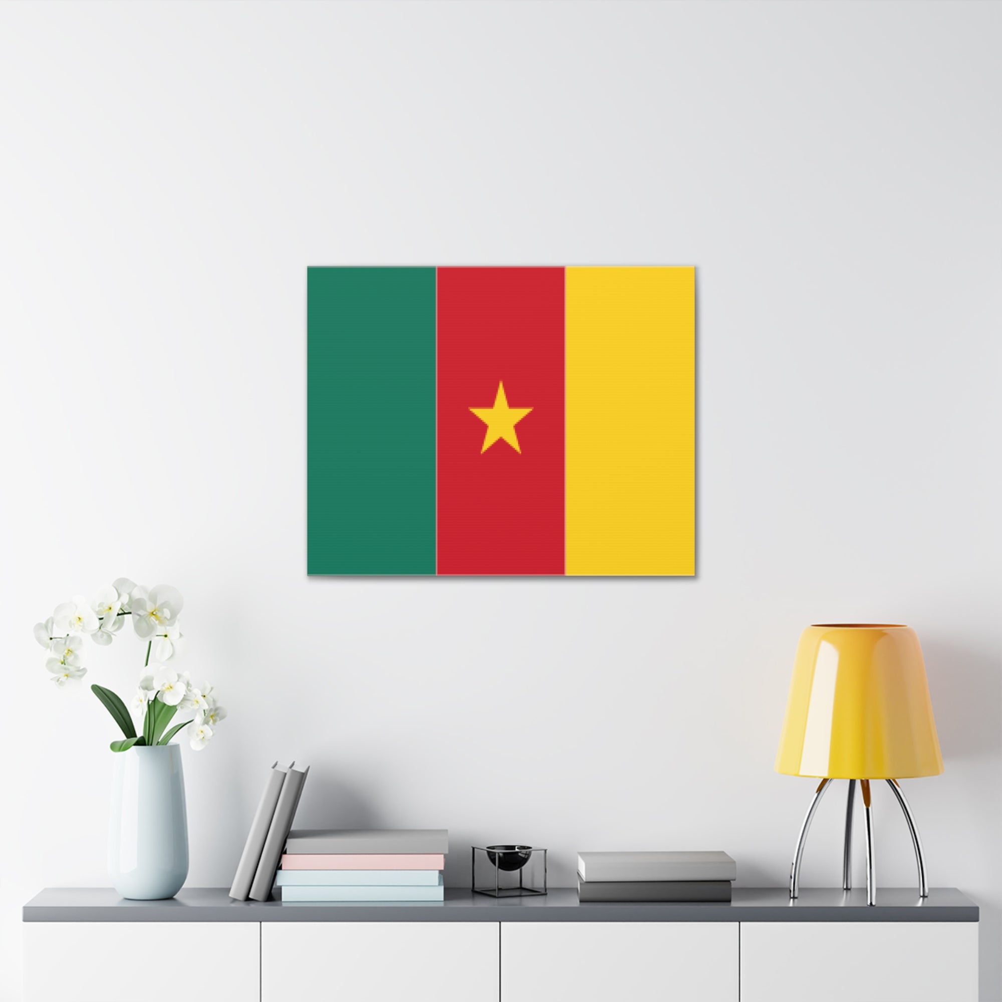 Cameroon Country Flag Canvas Vibrant Wall Art Unframed Home Decor-Express Your Love Gifts