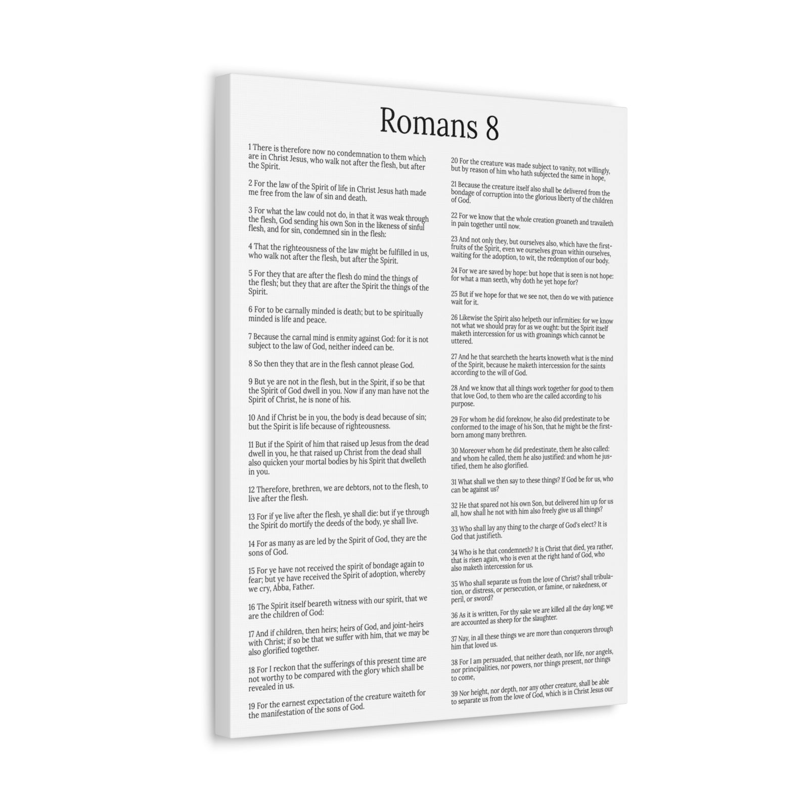 Scripture Walls Glorification Romans 8 Chapter White Christian Wall Art Print Ready to Hang Unframed-Express Your Love Gifts