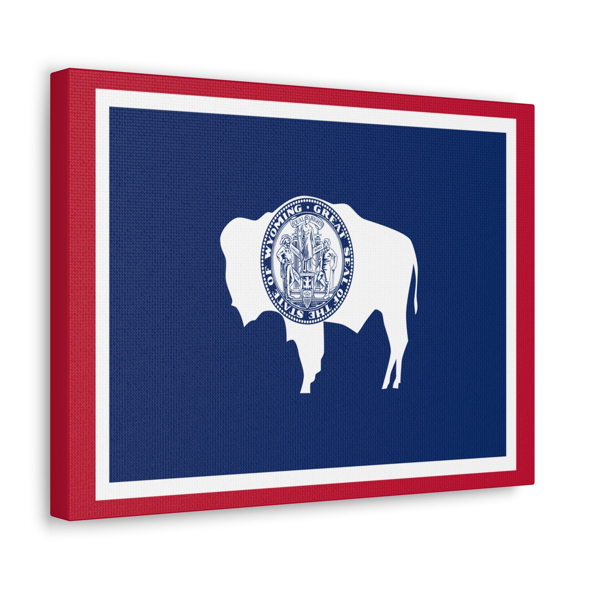 Wyoming Stage Flag Canvas Vibrant Wall Art Unframed Home Decor-Express Your Love Gifts