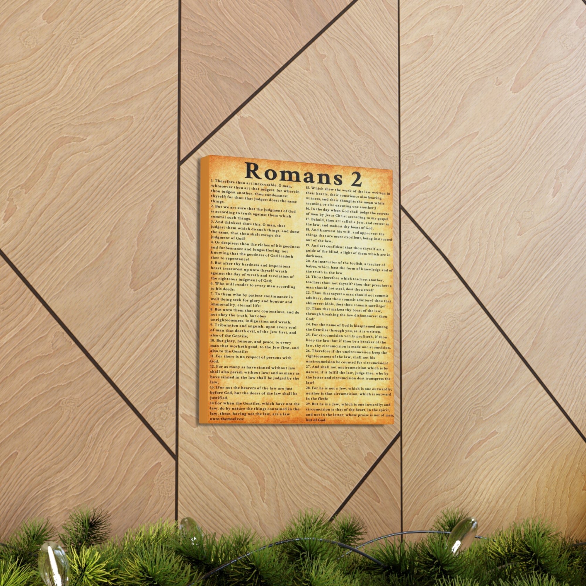 Scripture Walls Romans 2 Gold Bible Verse Canvas Christian Wall Art Ready to Hang Unframed-Express Your Love Gifts