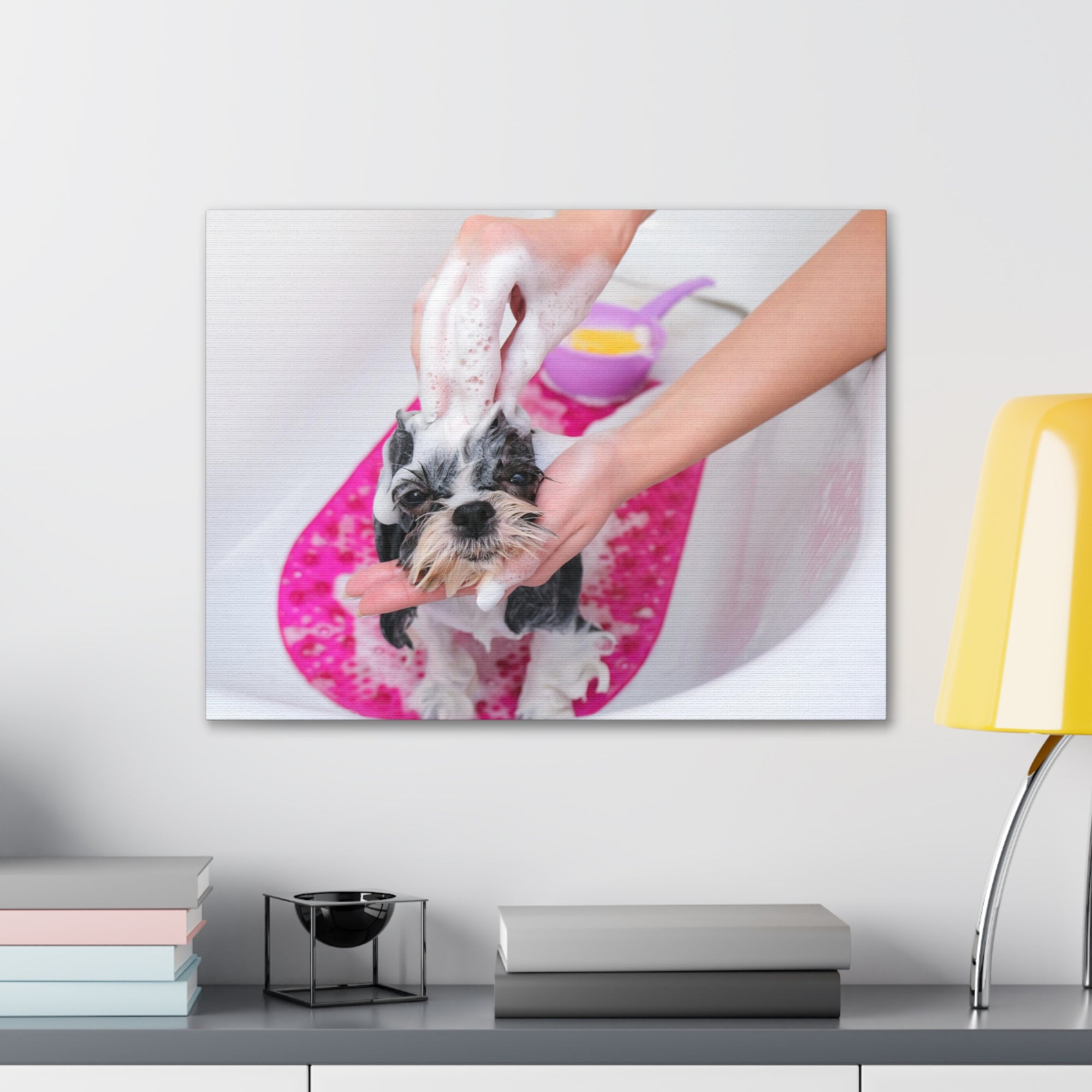 Funny Shih Tzu Bathee Canvas Wall Art for Home Decor Ready-to-Hang-Express Your Love Gifts