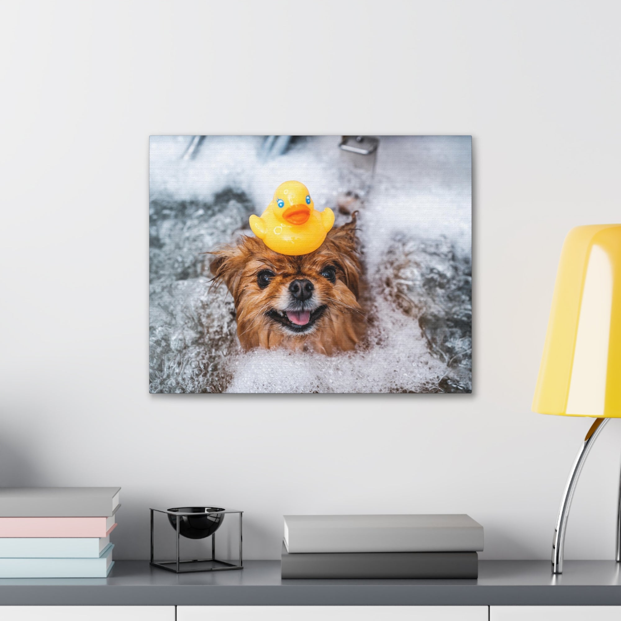 Funny Spitz Bathee Canvas Wall Art for Home Decor Ready-to-Hang-Express Your Love Gifts