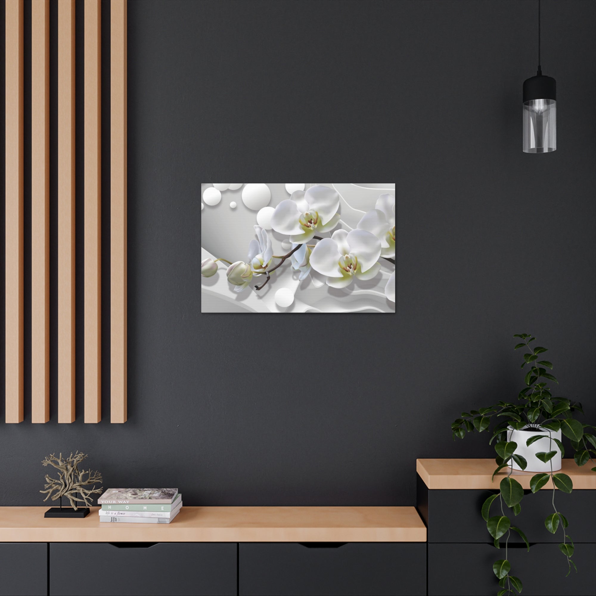 Bouquet of Orchids Flower Canvas Wall Art for Home Decor Ready-to-Hang-Express Your Love Gifts