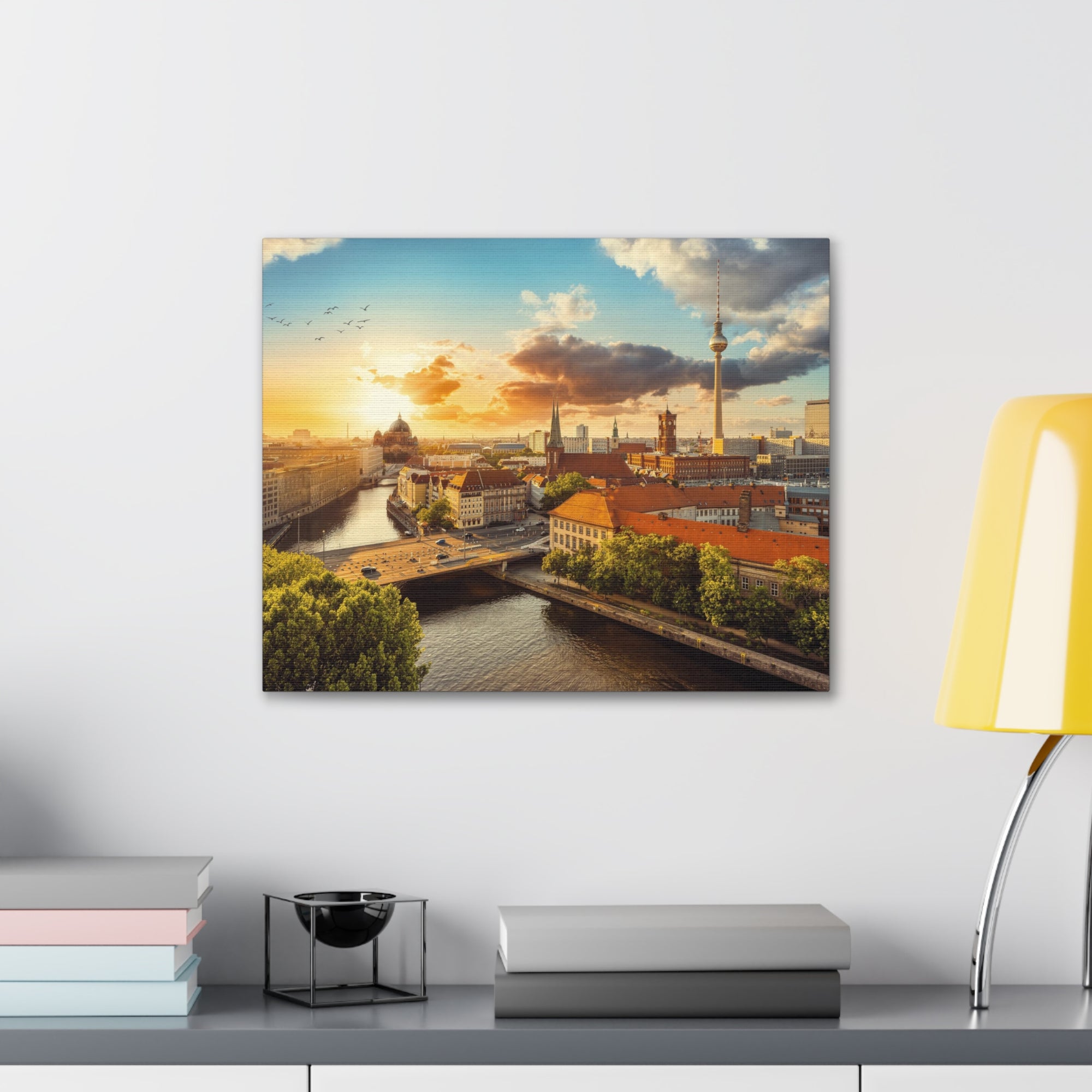 Berlin Daytime Skyline Canvas Artwork High-Quality Breathtaking Stunning Cityscape for Home Decor Ready to Hang-Express Your Love Gifts