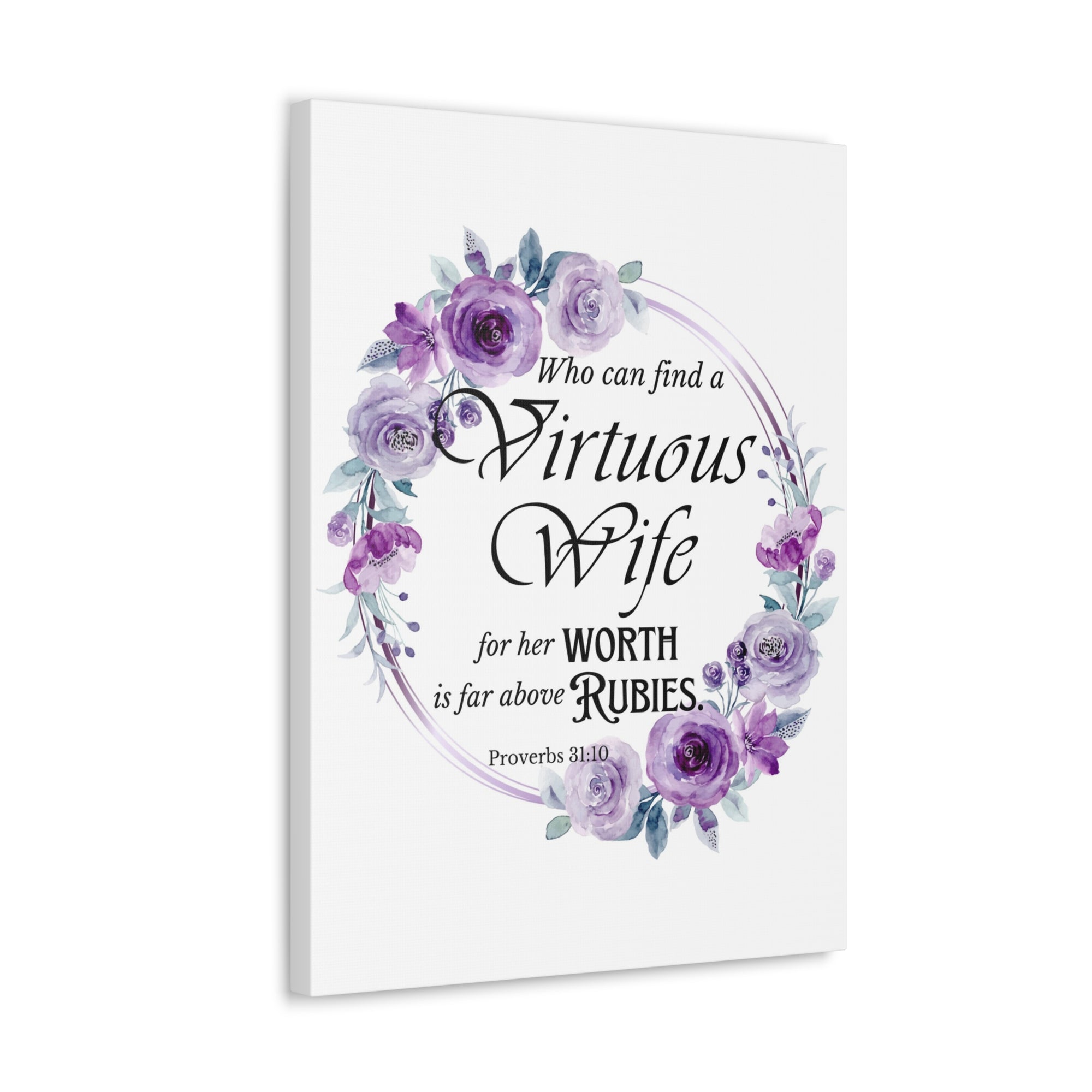 Scripture Walls Proverbs 31:10 A Virtuous Wife Bible Verse Canvas Christian Wall Art Ready to Hang Unframed-Express Your Love Gifts