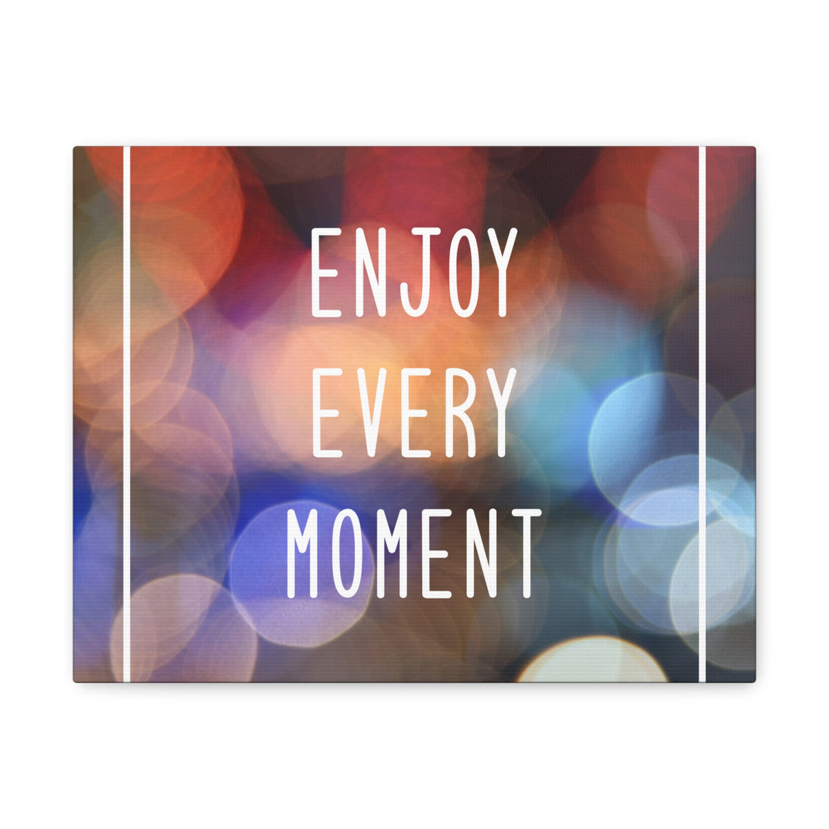 Inspirational Quote Canvas Enjoy Every Moment Motivational Print Ready to Hang Artwork-Express Your Love Gifts