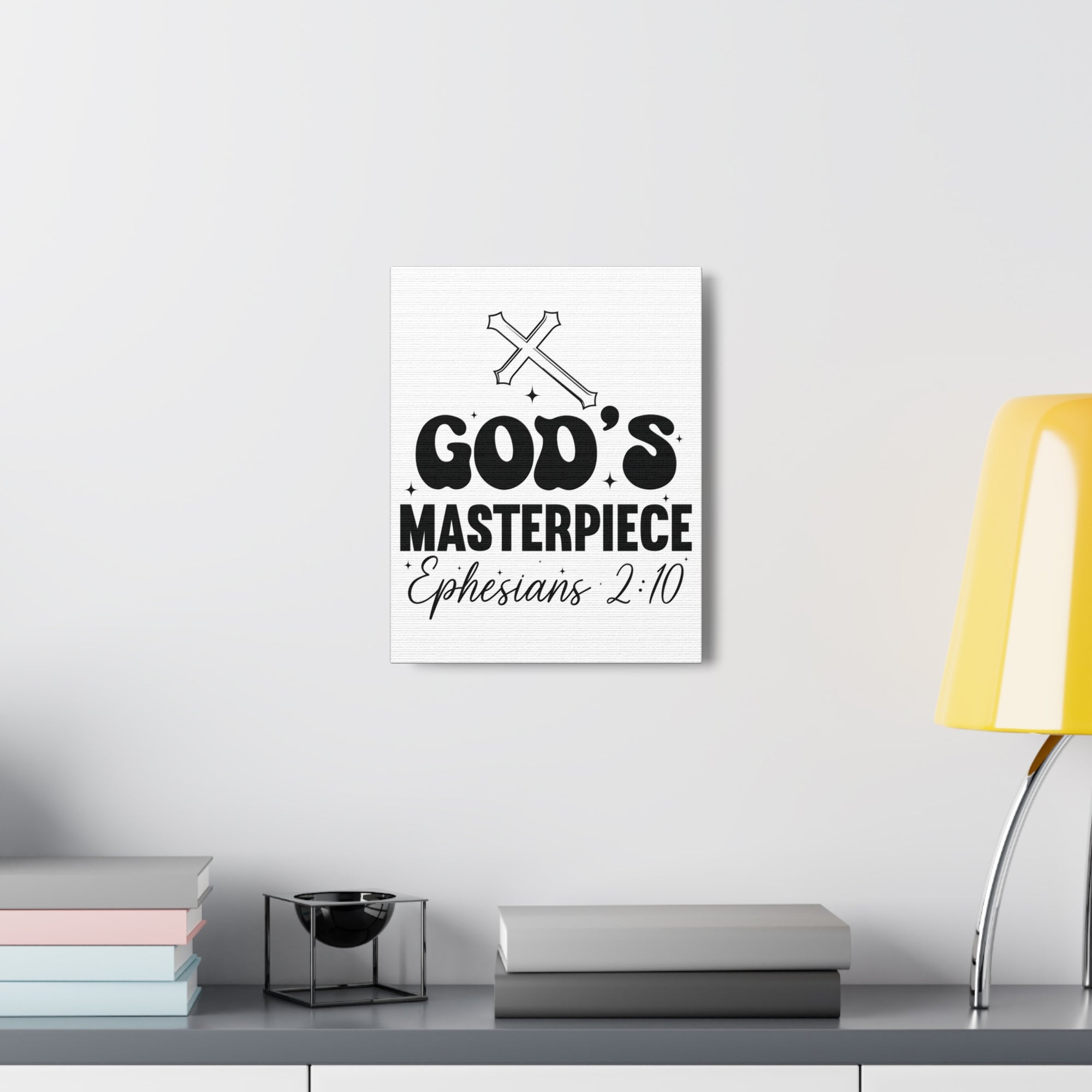 Scripture Walls Ephesians 2:10 You are God's Masterpiece Bible Verse Canvas Christian Wall Art Ready to Hang Unframed-Express Your Love Gifts