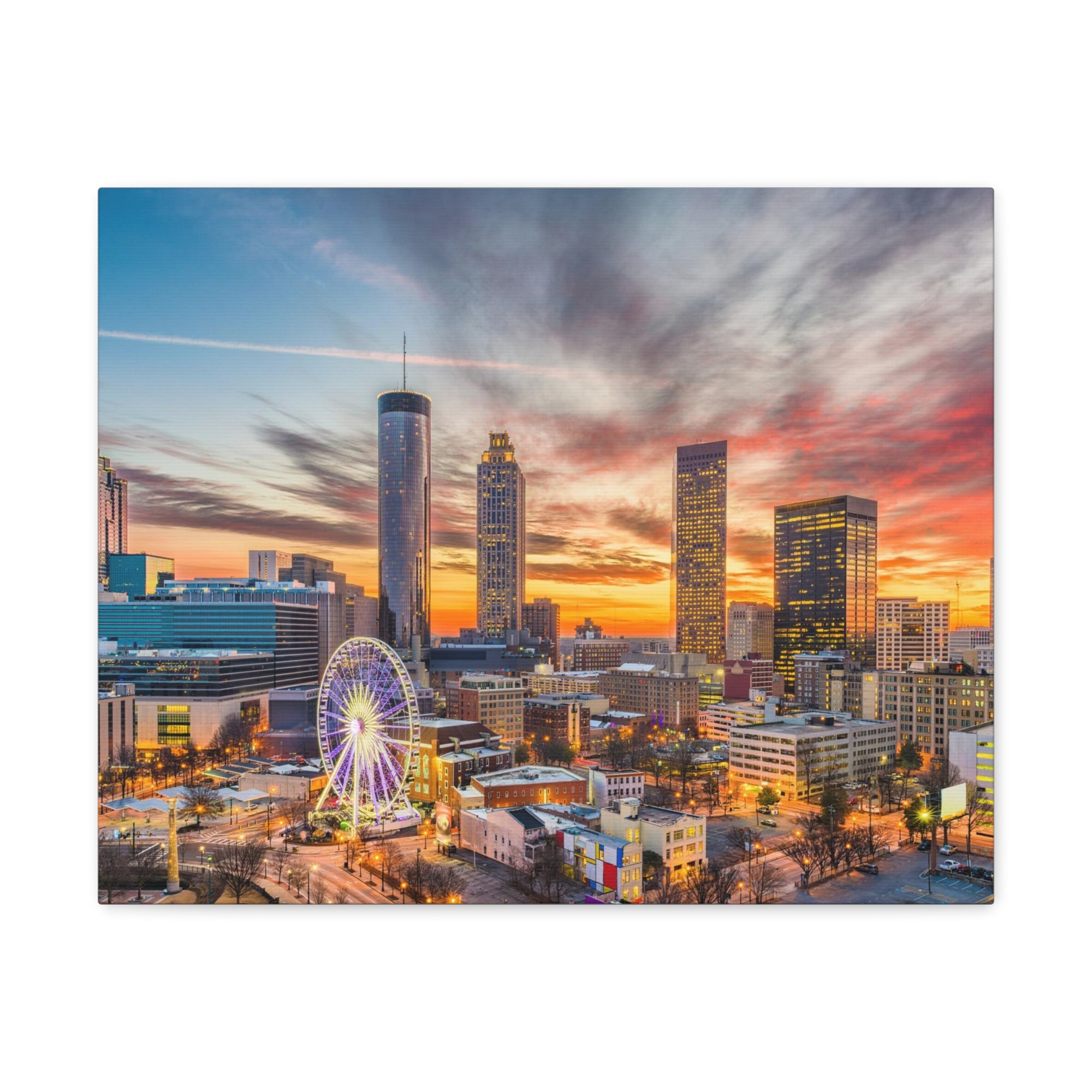 Atlanta Daytime Skyline Canvas Artwork High-Quality Breathtaking Stunning Cityscape for Home Decor Ready to Hang-Express Your Love Gifts