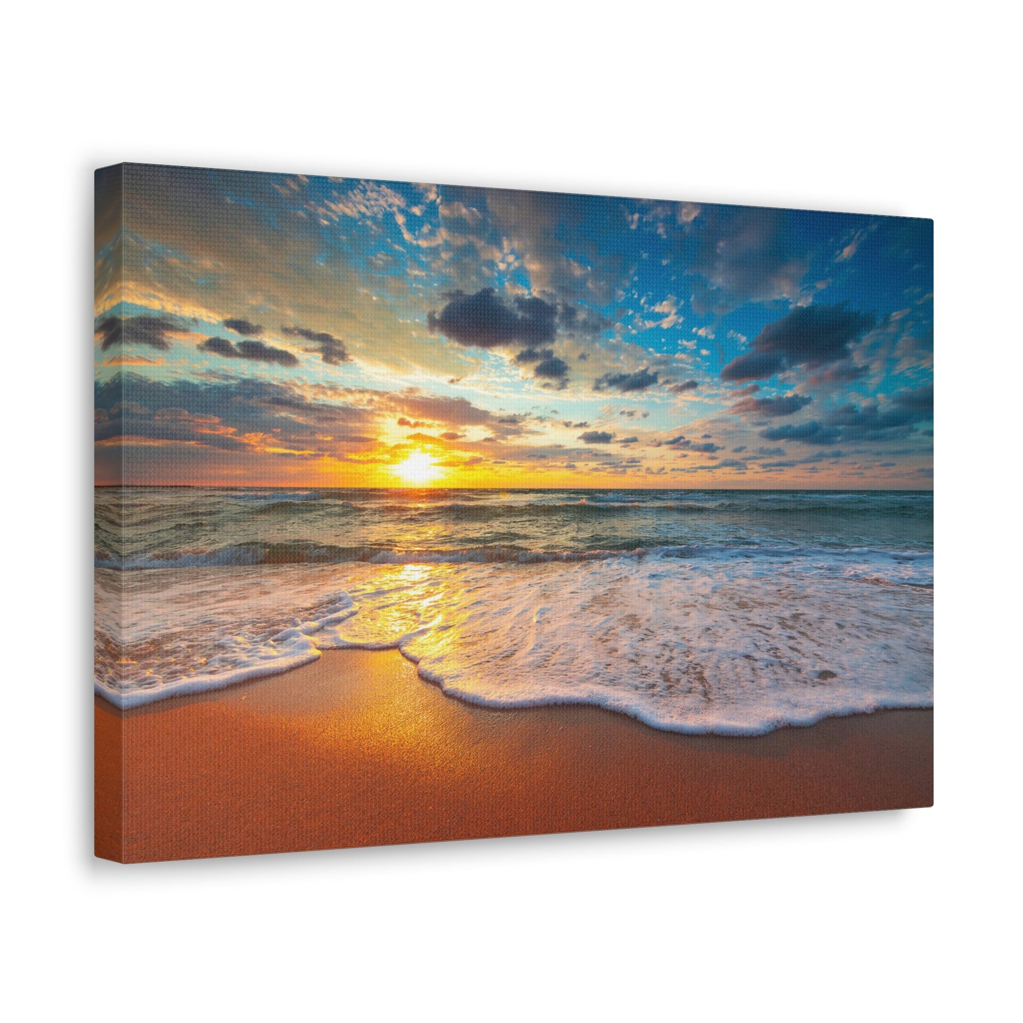 Beach Sunrise Tropical Sea Ocean Canvas Wall Art for Home Decor Ready-to-Hang-Express Your Love Gifts