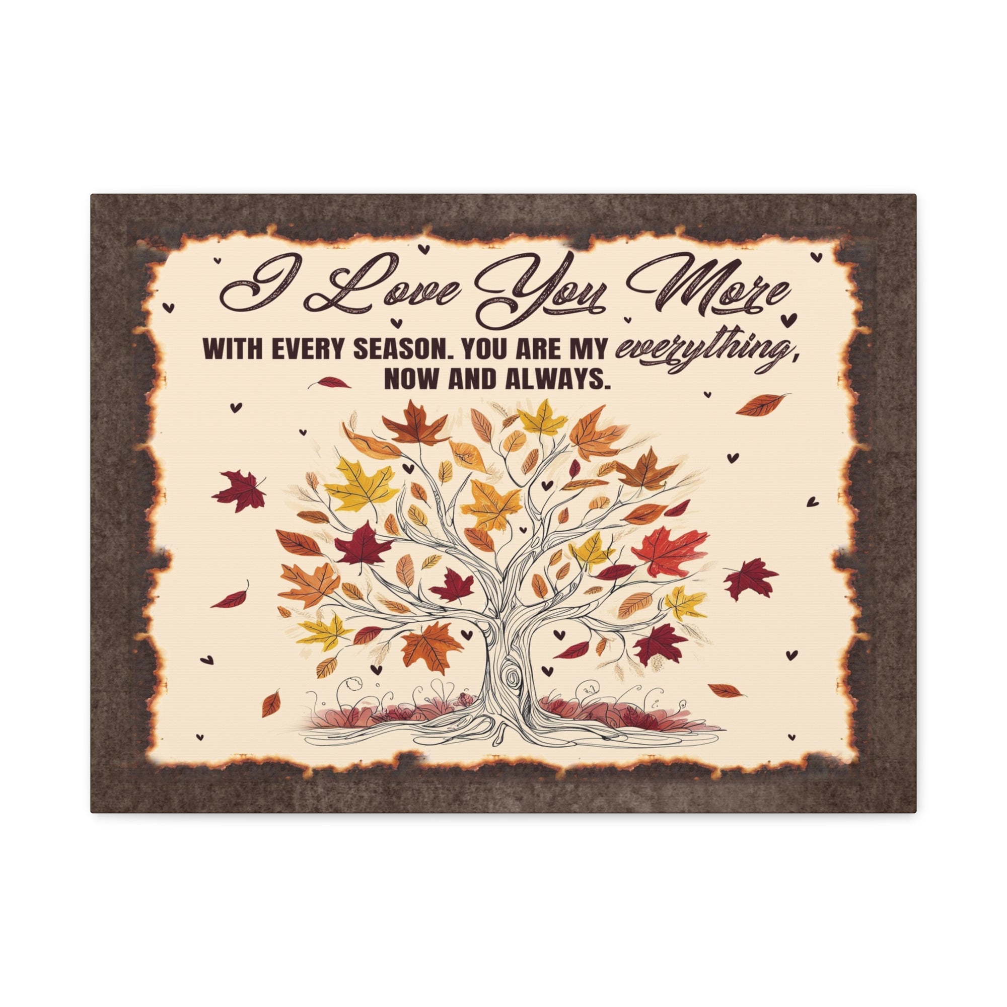 To My Wife I Love You More - Seasonal Tree of Love Canvas Wall Art - Heartfelt Gift for Every Season-Express Your Love Gifts