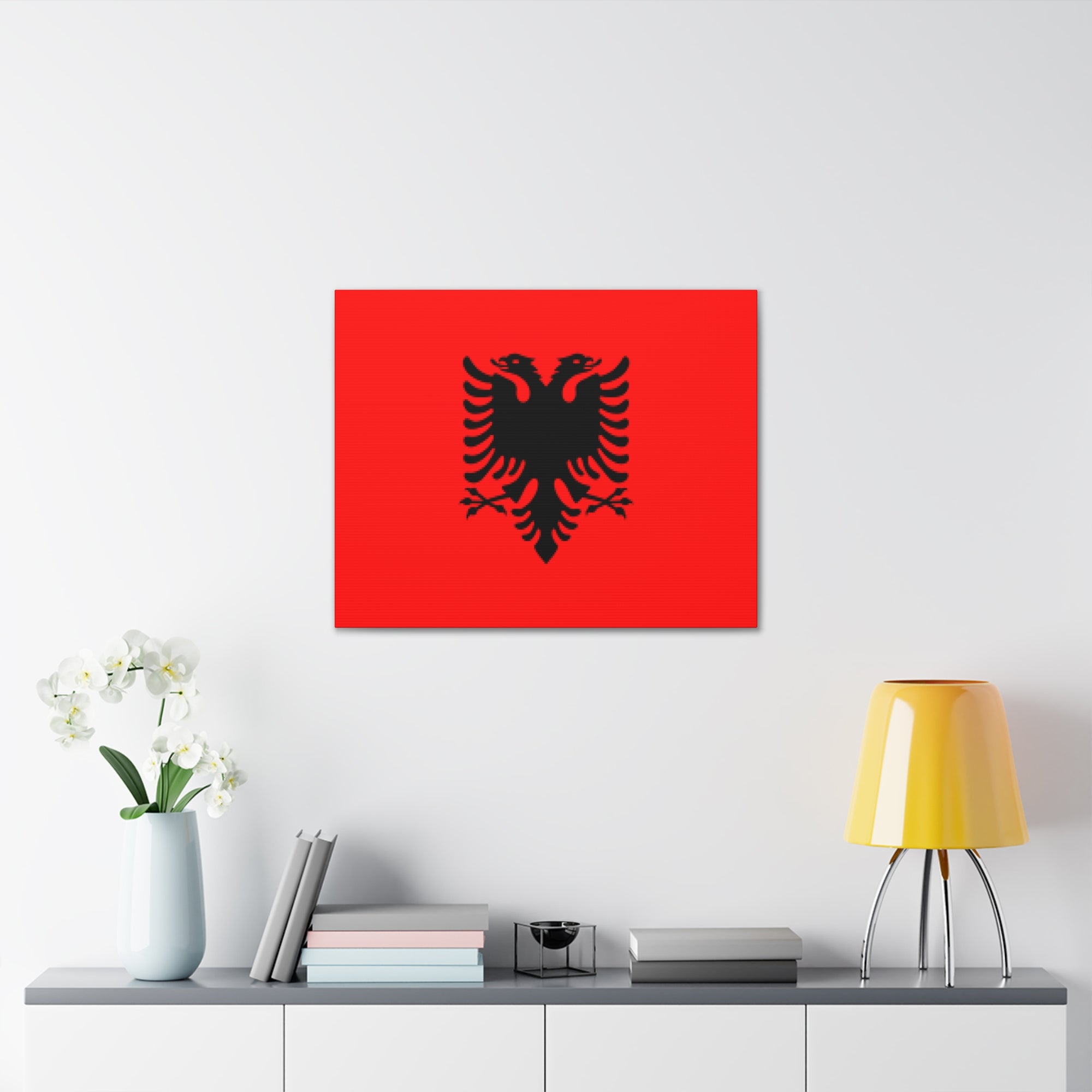 Albania Country Flag Canvas Vibrant Wall Art Unframed Home Decor-Express Your Love Gifts