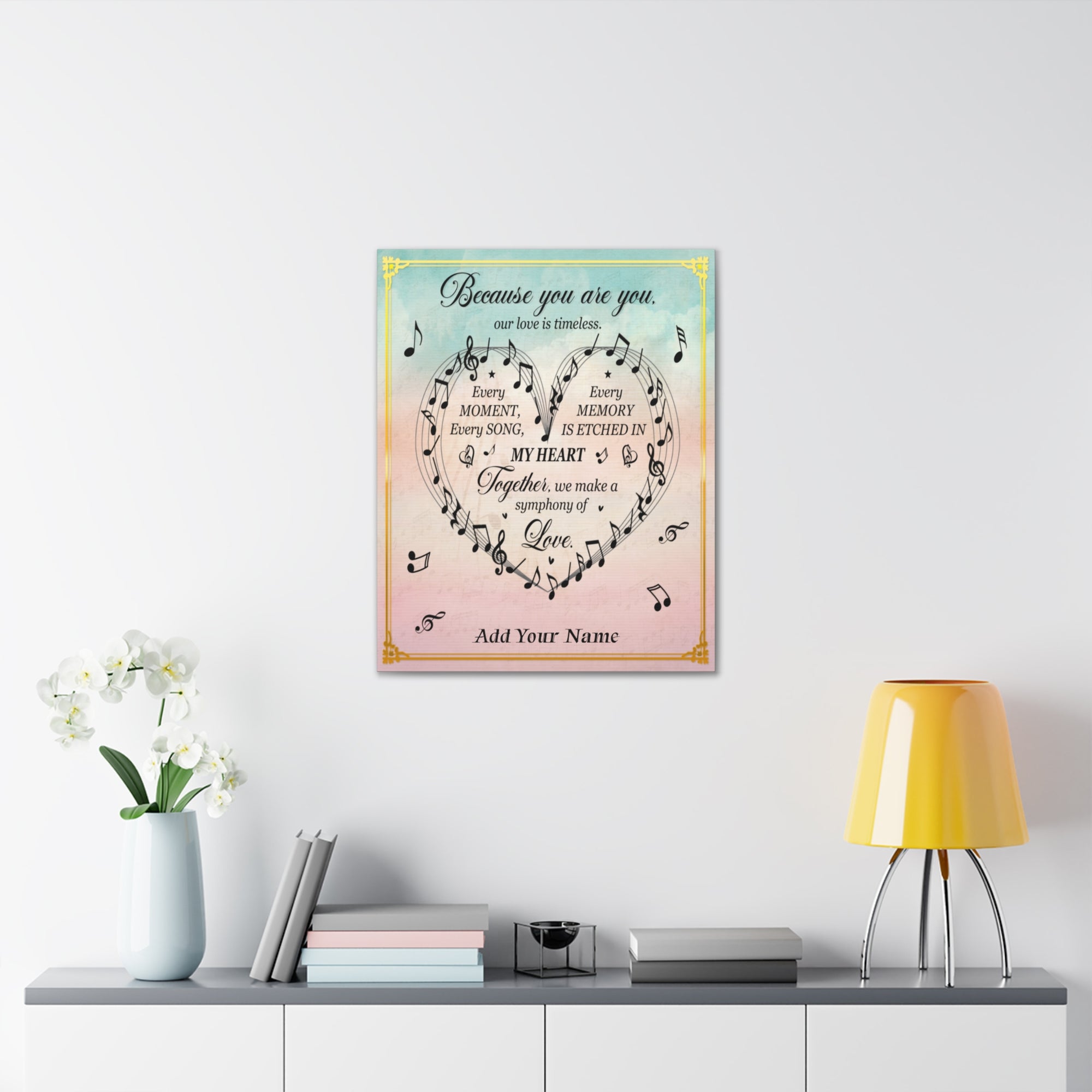 Personalized To My Wife Symphony of Love Canvas Wall Art - Romantic Gift for Her-Express Your Love Gifts