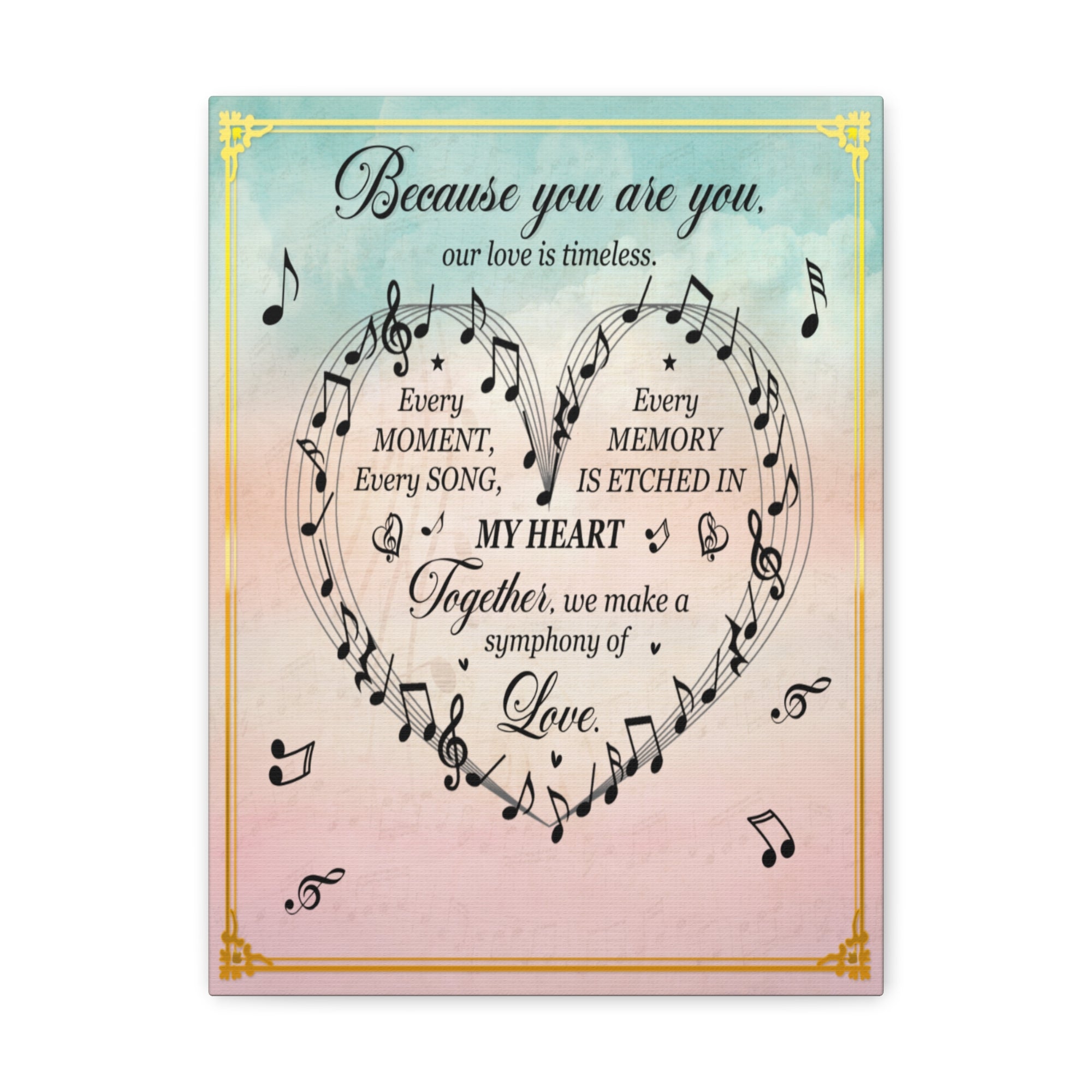 To My Wife Symphony of Love Canvas Wall Art - Romantic Gift for Her-Express Your Love Gifts