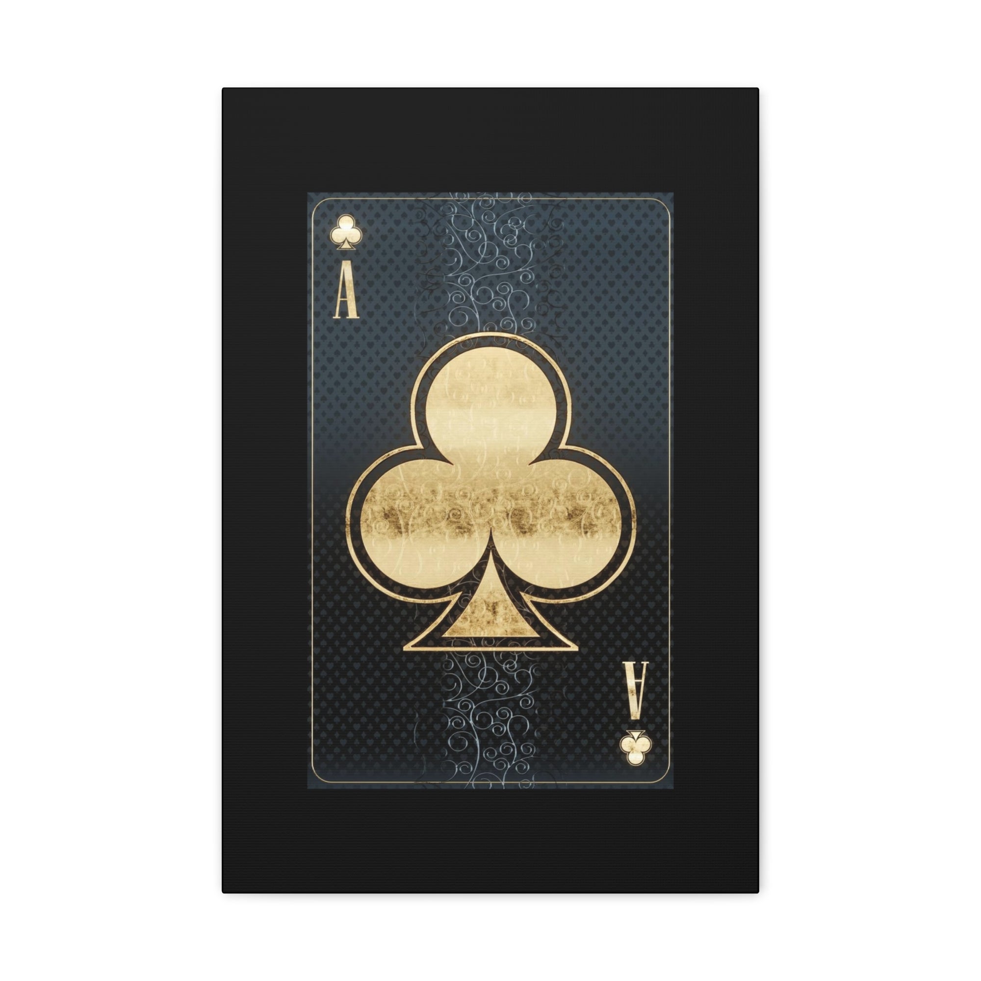 3D Casino Ace of Clubs Playing Card Canvas Wall Art for Home Decor Ready-to-Hang-Express Your Love Gifts