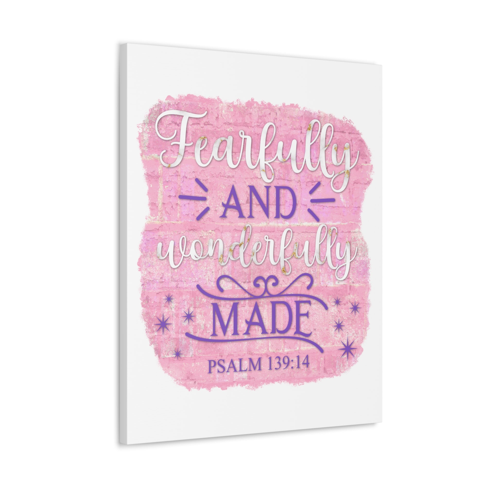 Scripture Walls Psalm 139:14 Fearfully and Wonderfully Made Bible Verse Canvas Christian Wall Art Ready to Hang Unframed-Express Your Love Gifts