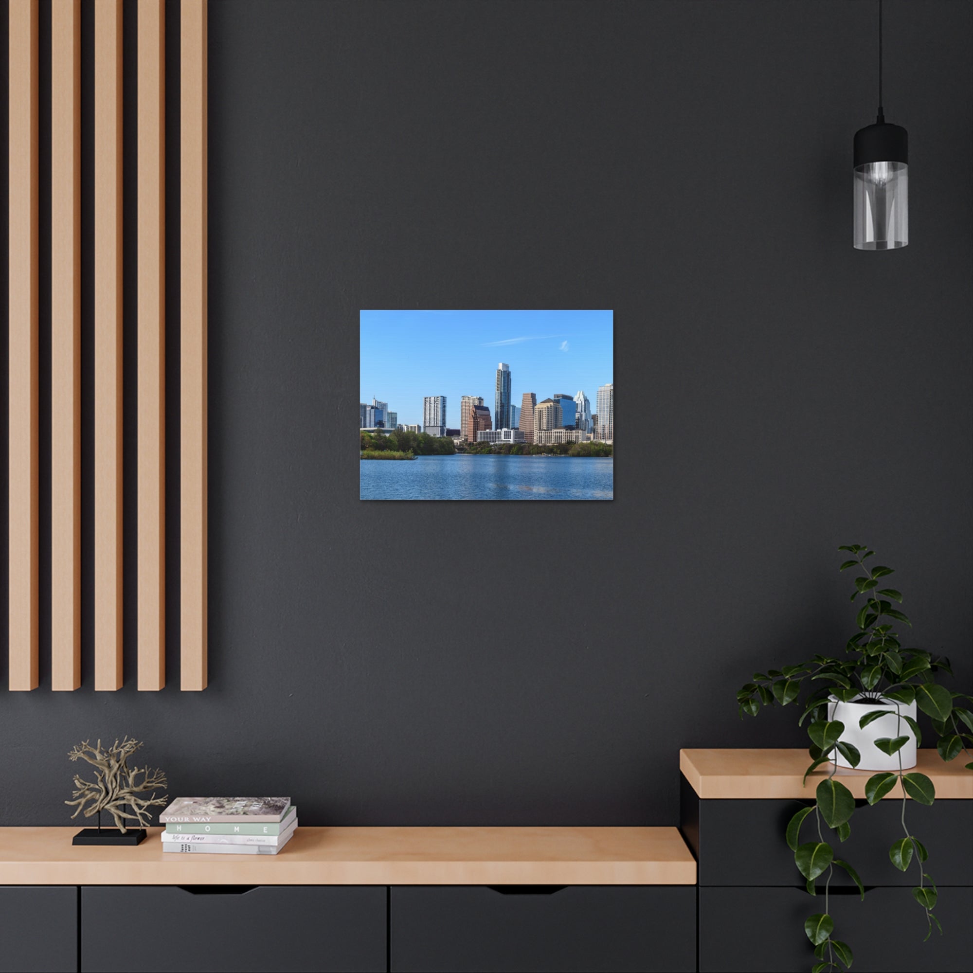 Austin Daytime Skyline Canvas Artwork High-Quality Breathtaking Stunning Cityscape for Home Decor Ready to Hang-Express Your Love Gifts