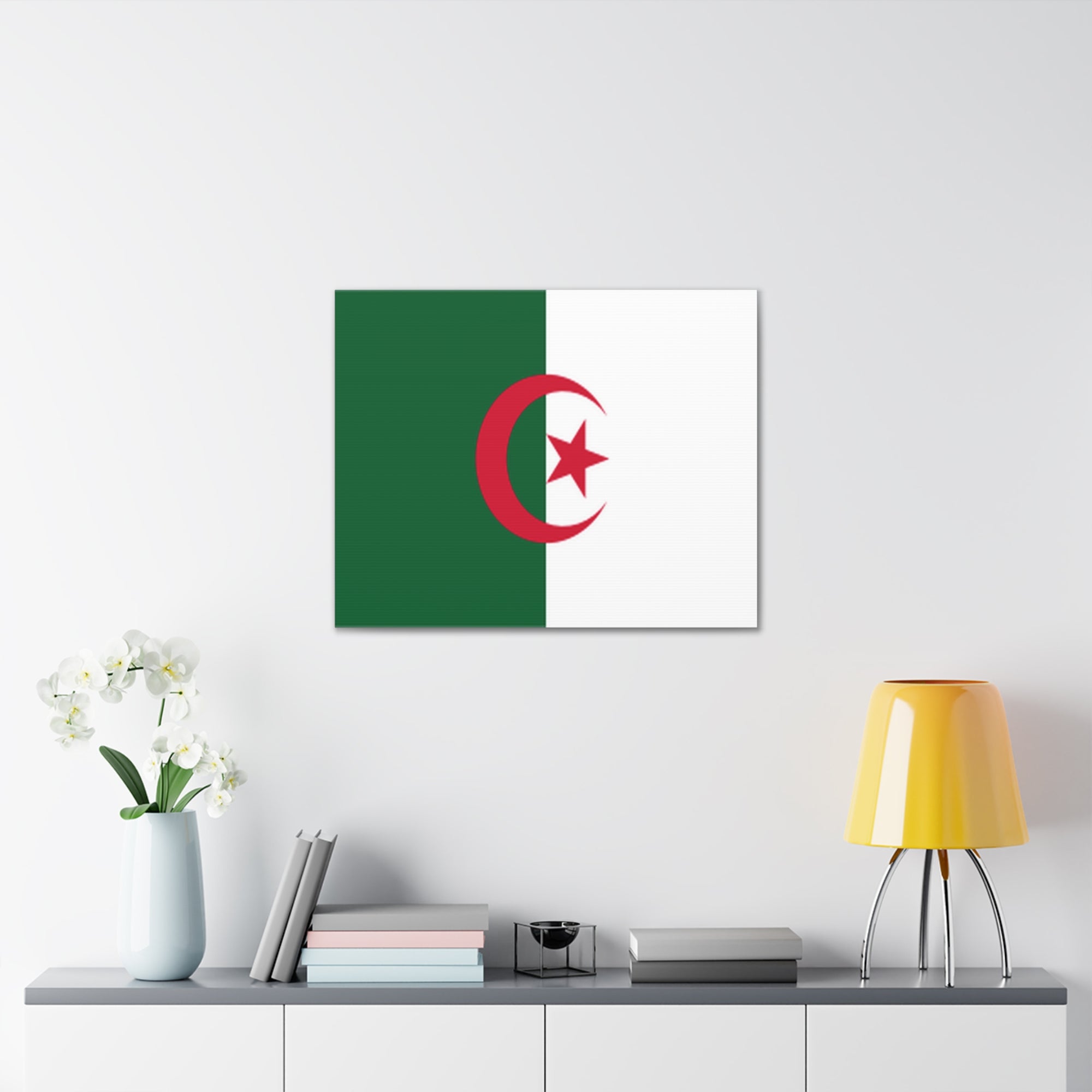 Algeria Country Flag Canvas Vibrant Wall Art Unframed Home Decor-Express Your Love Gifts