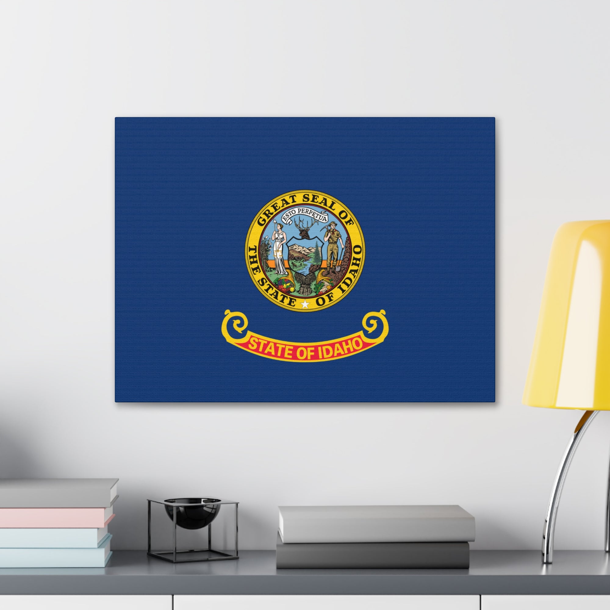 Idaho Stage Flag Canvas Vibrant Wall Art Unframed Home Decor-Express Your Love Gifts