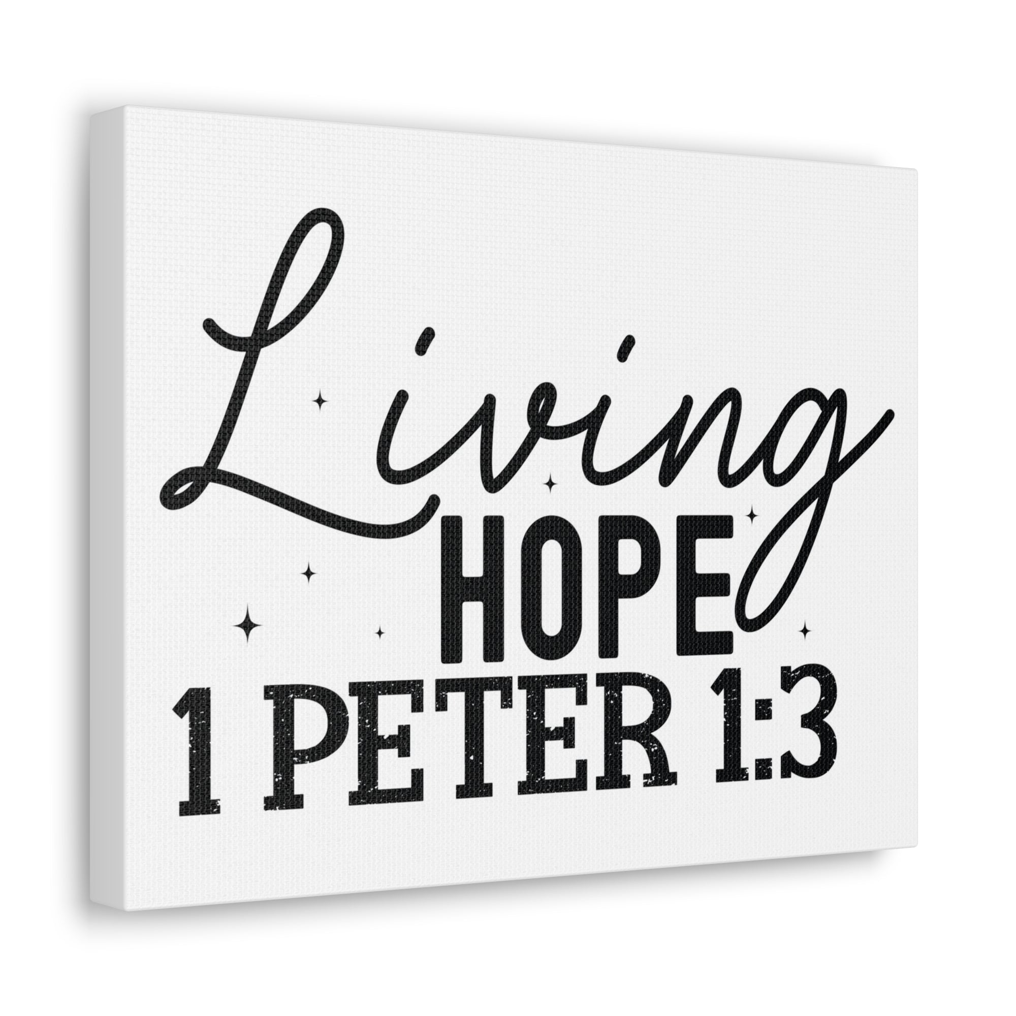 Scripture Walls 1 Peter 1:3 Our Living Hope Bible Verse Canvas Christian Wall Art Ready to Hang Unframed-Express Your Love Gifts