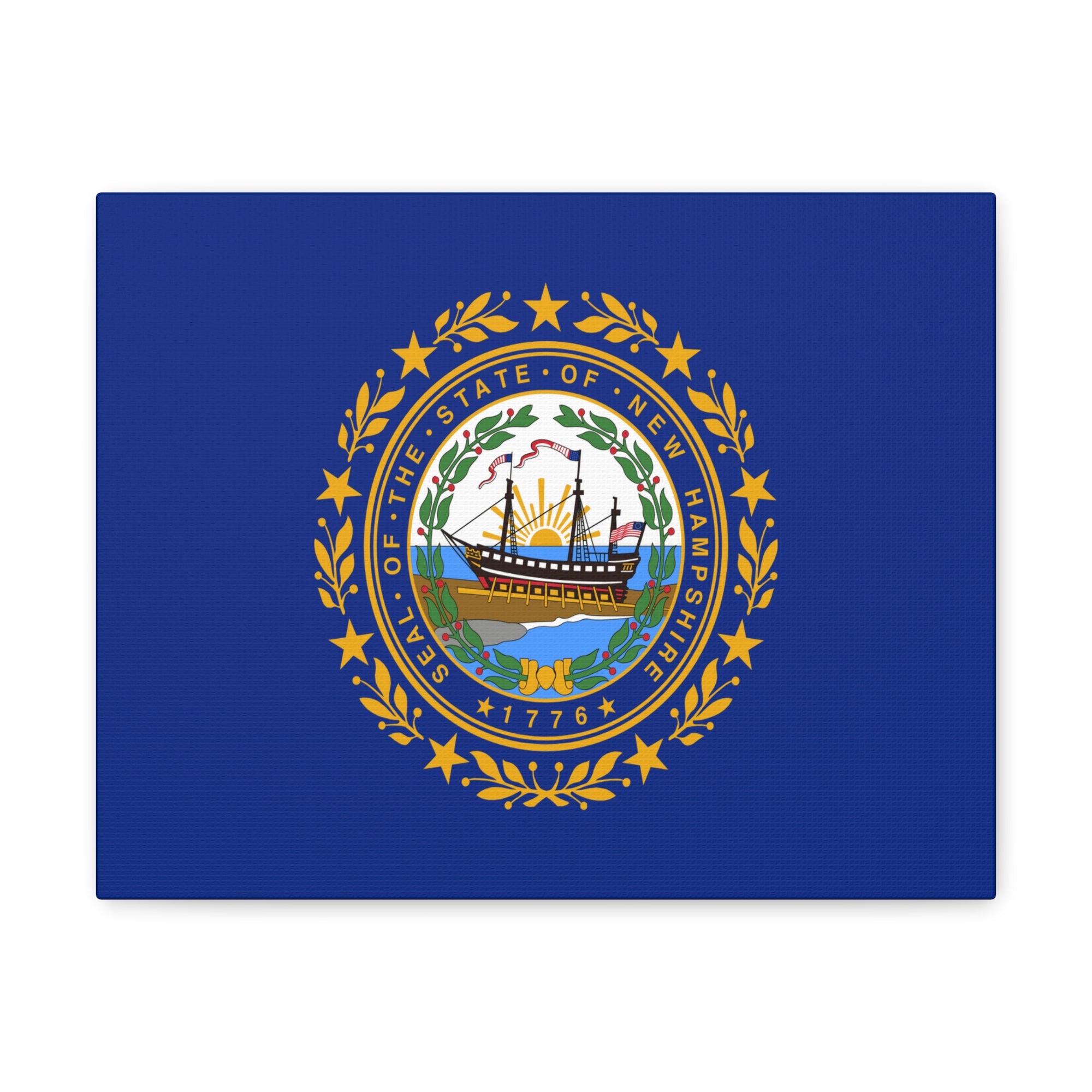 New Hampshire Stage Flag Canvas Vibrant Wall Art Unframed Home Decor-Express Your Love Gifts