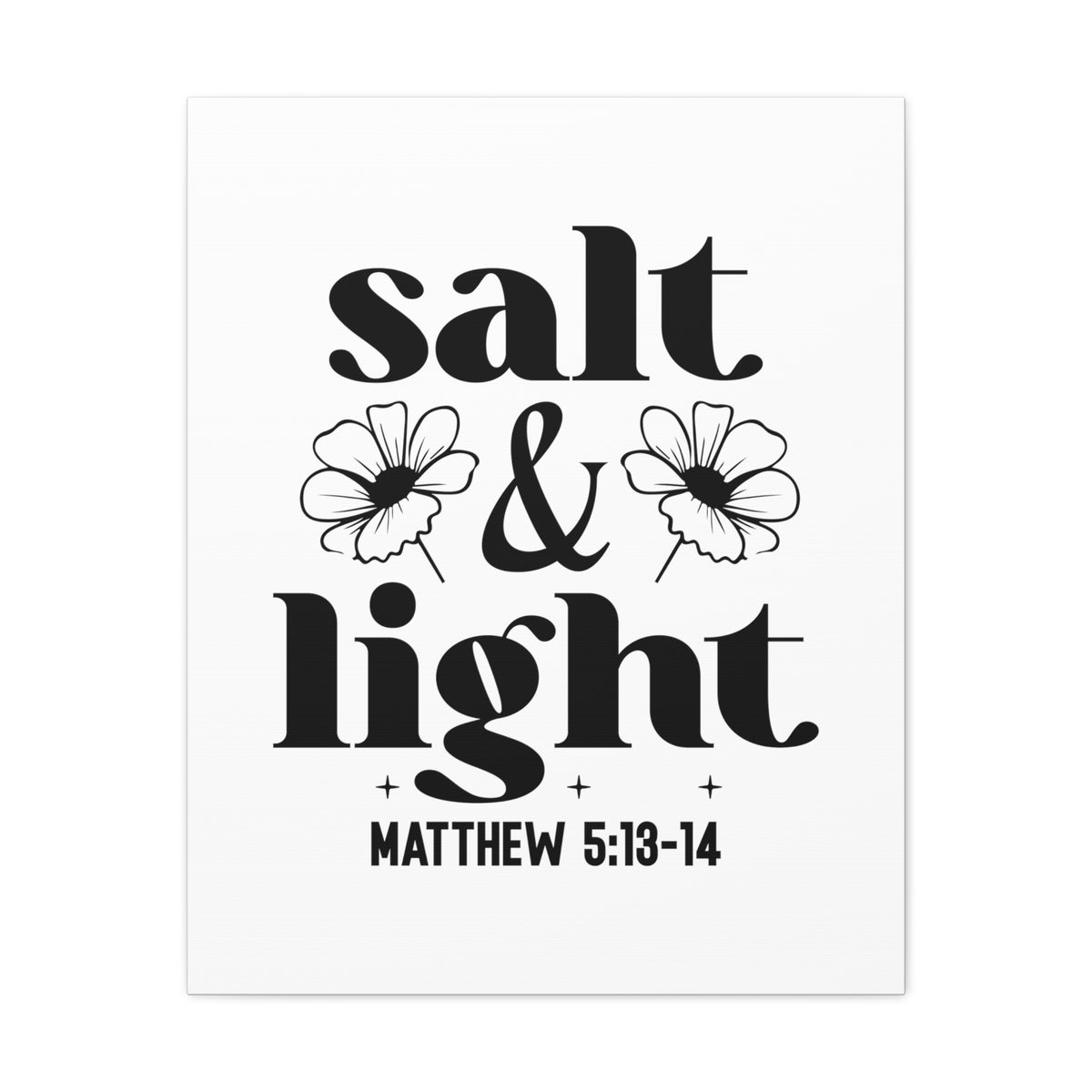 Scripture Walls Matthew 5:13-14 Salt &amp; Light Bible Verse Canvas Christian Wall Art Ready to Hang Unframed-Express Your Love Gifts