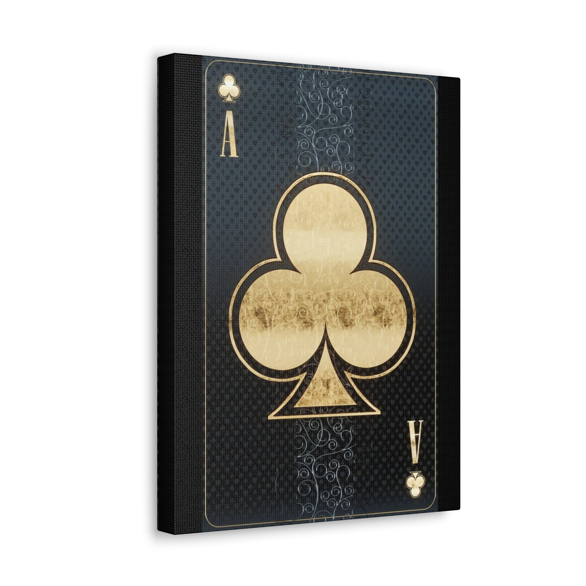 3D Casino Ace of Clubs Playing Card Canvas Wall Art for Home Decor Ready-to-Hang-Express Your Love Gifts