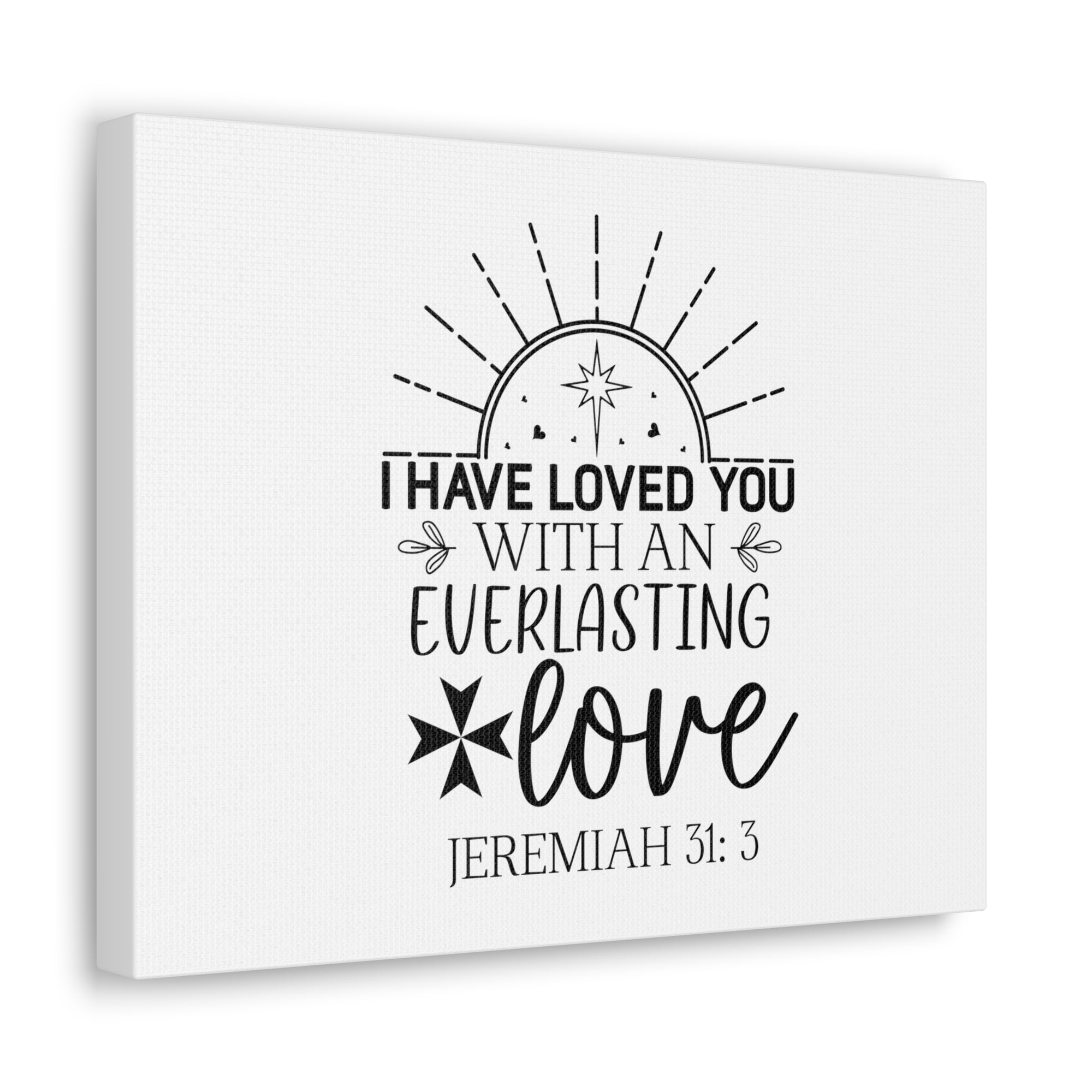 Scripture Walls Jeremiah 31:3 Rubies Bible Verse Canvas Christian Wall Art Ready to Hang Unframed-Express Your Love Gifts