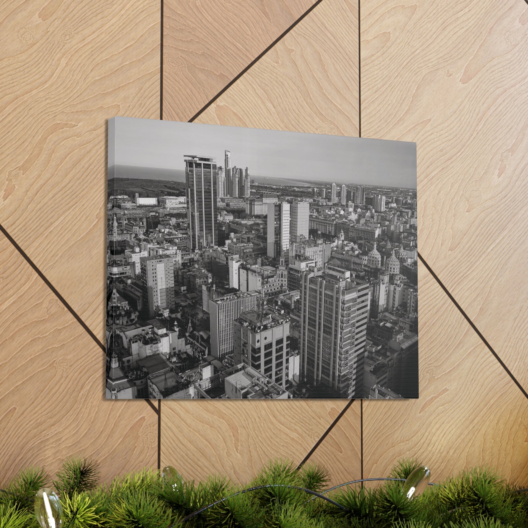 Buenos Aires Black And White Skyline Canvas Artwork High-Quality Breathtaking Stunning Cityscape for Home Decor Ready to Hang-Express Your Love Gifts