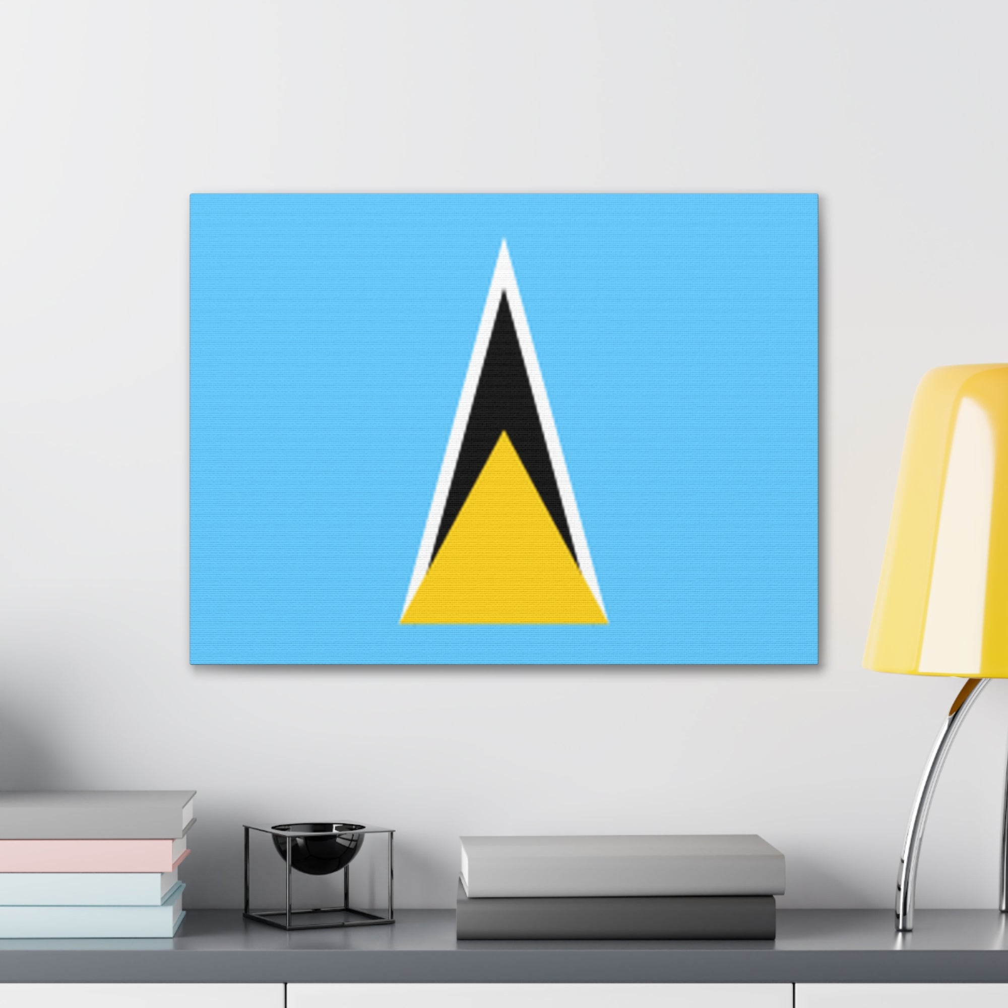 Saint Lucia Country Flag Canvas Vibrant Wall Art Unframed Home Decor-Express Your Love Gifts