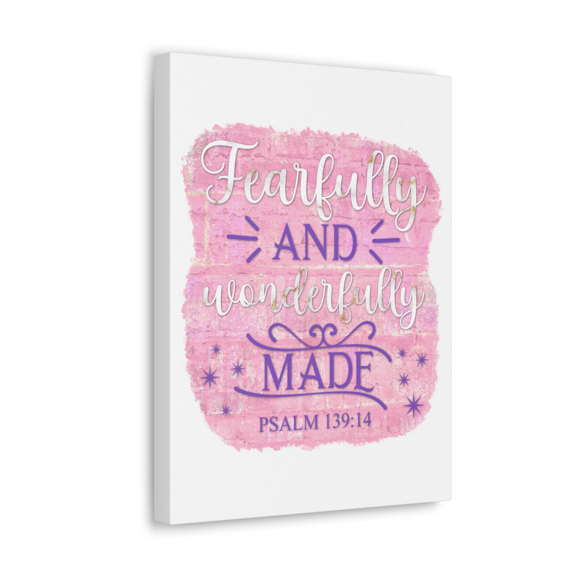 Scripture Walls Psalm 139:14 Fearfully and Wonderfully Made Bible Verse Canvas Christian Wall Art Ready to Hang Unframed-Express Your Love Gifts