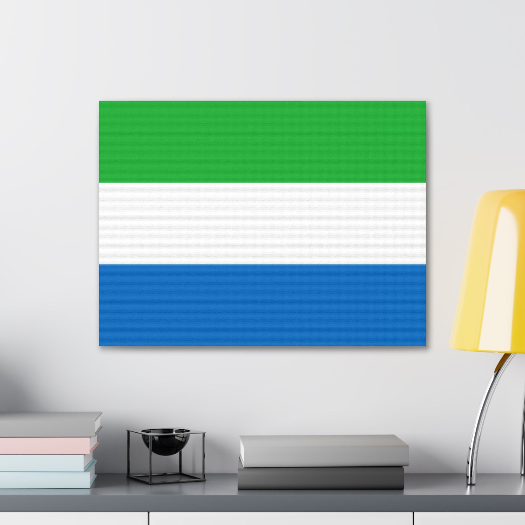 Sierra Leone Country Flag Canvas Vibrant Wall Art Unframed Home Decor-Express Your Love Gifts