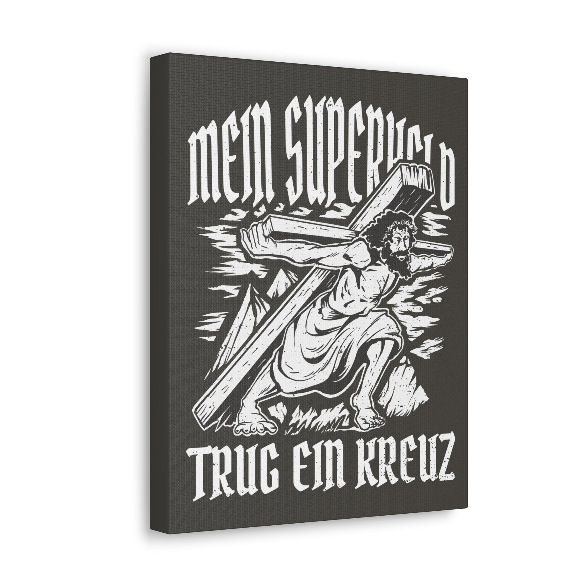 Scripture Walls My Superhero German Bible Verse Canvas Christian Wall Art Ready to Hang Unframed-Express Your Love Gifts