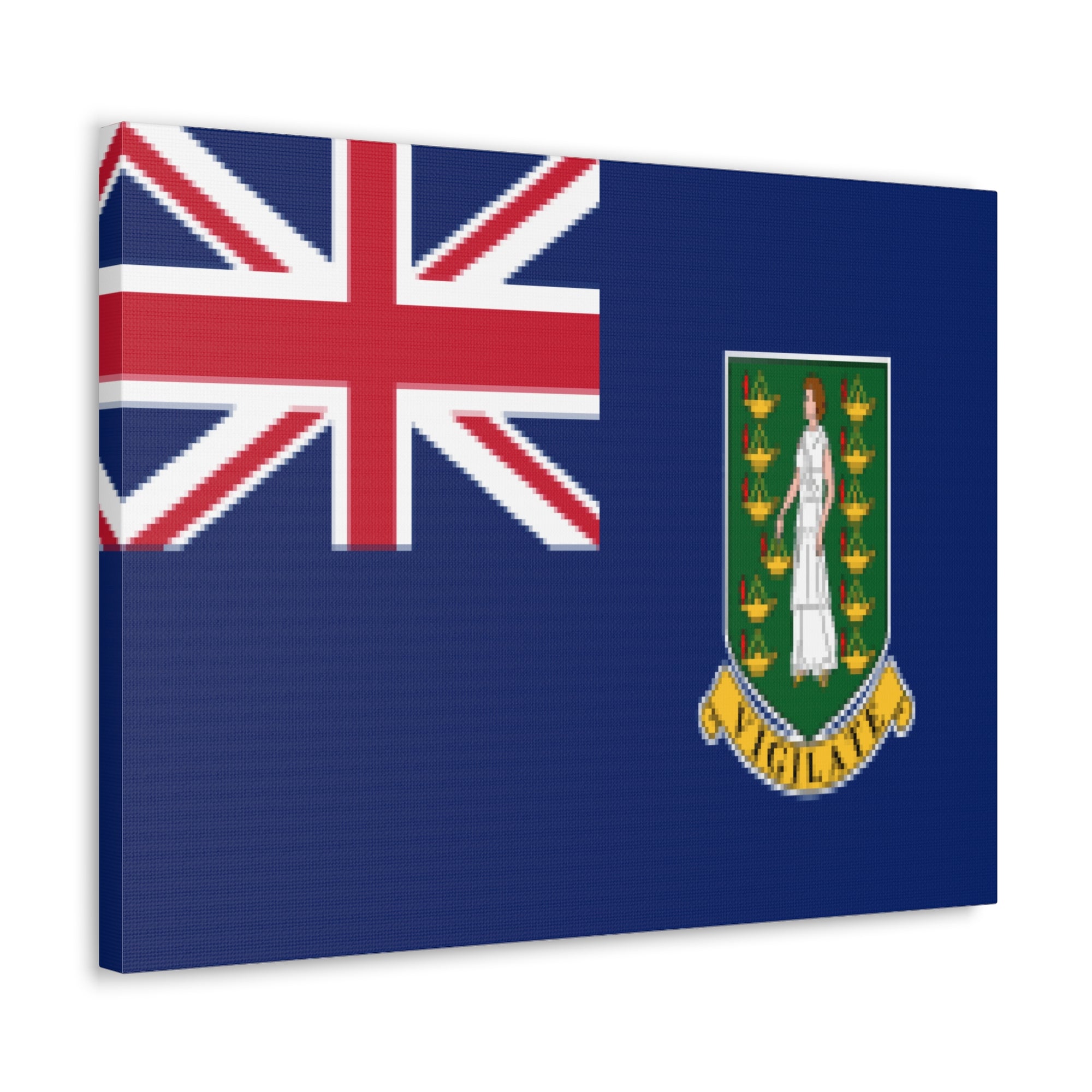 British Virgin Islands Country Flag Canvas Vibrant Wall Art Unframed Home Decor-Express Your Love Gifts