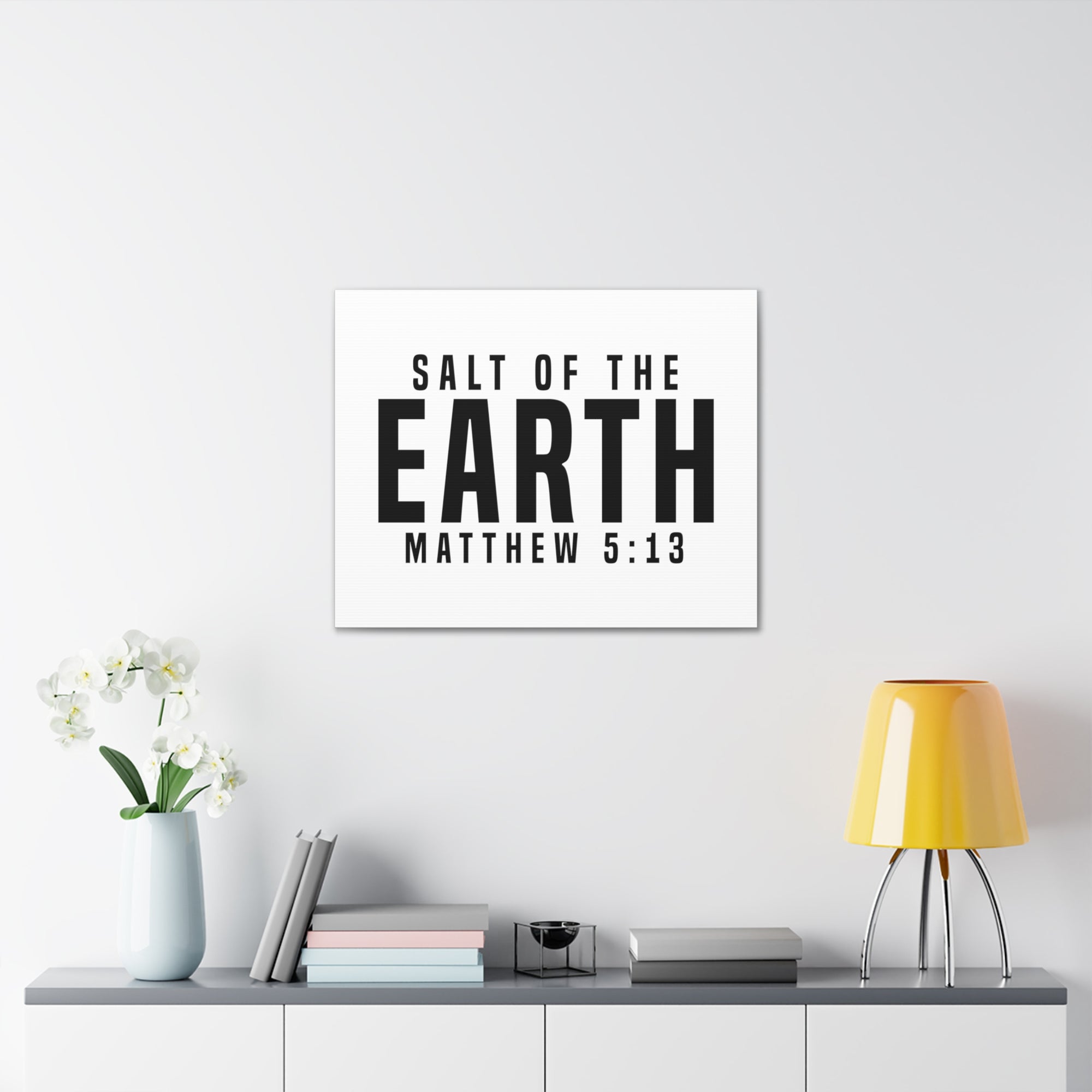 Scripture Walls Matthew 5:13 Salt of the Earth Bible Verse Canvas Christian Wall Art Ready to Hang Unframed-Express Your Love Gifts