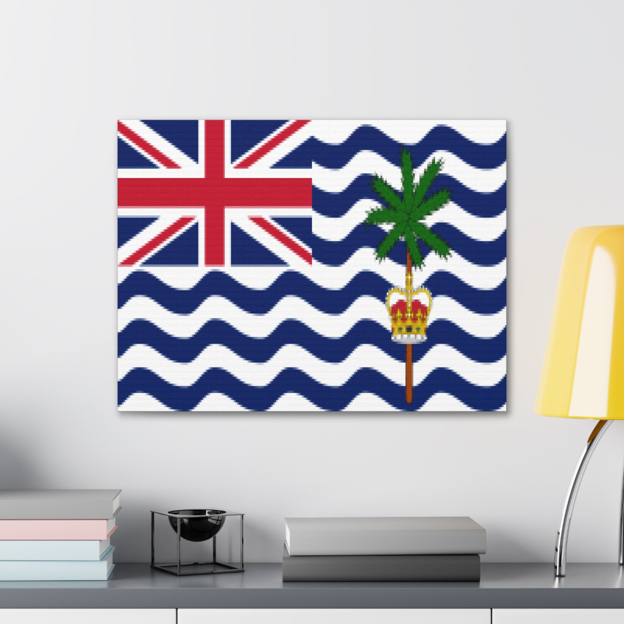 British Indian Ocean Territory Country Flag Canvas Vibrant Wall Art Unframed Home Decor-Express Your Love Gifts