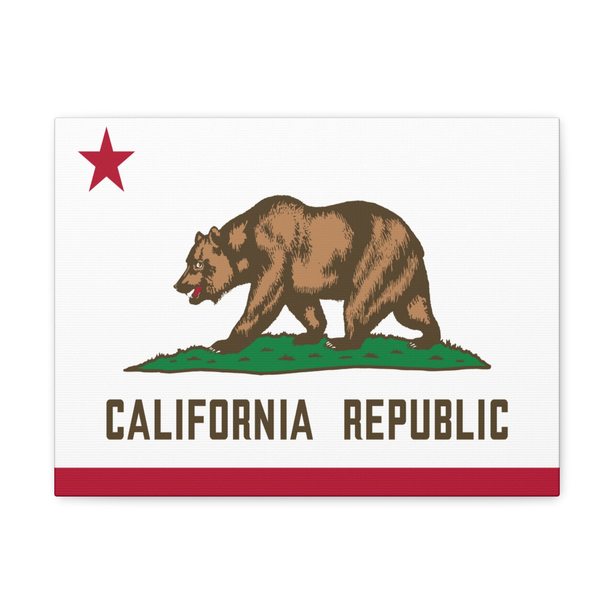 California State Flag Canvas Vibrant Wall Art Unframed Home Decor-Express Your Love Gifts