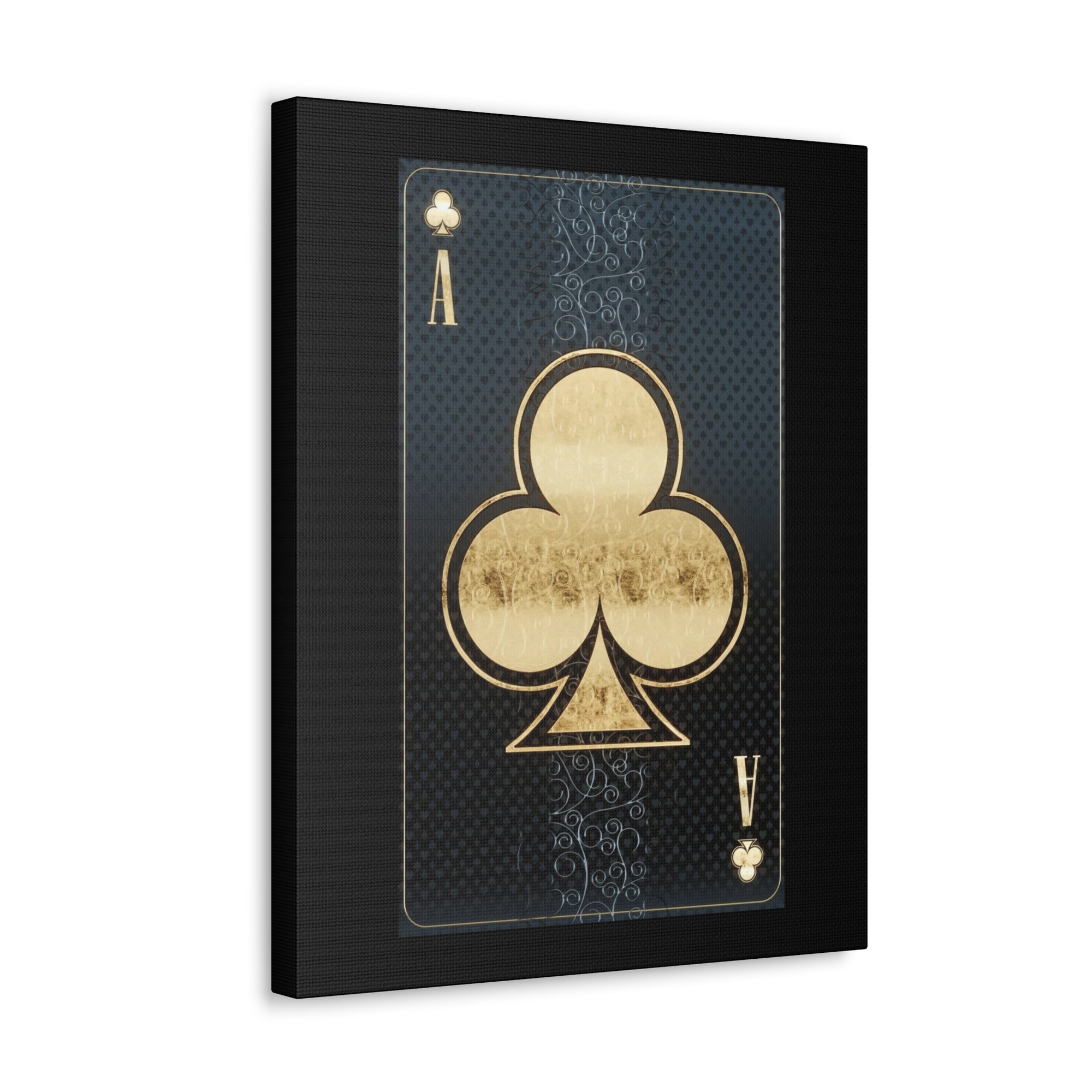 3D Casino Ace of Clubs Playing Card Canvas Wall Art for Home Decor Ready-to-Hang-Express Your Love Gifts