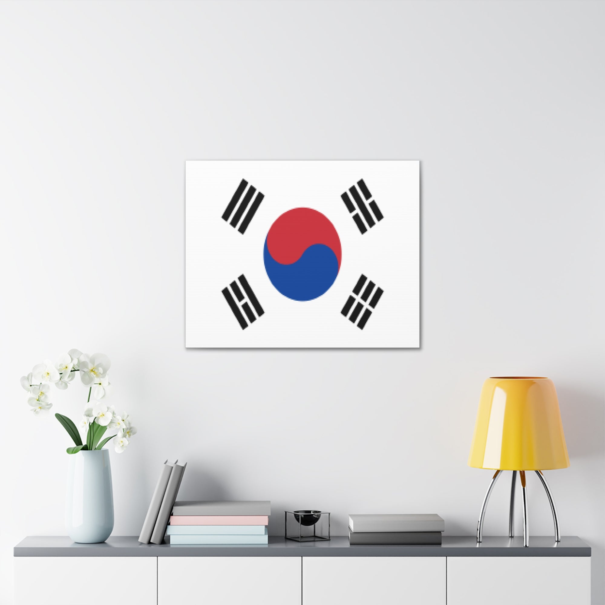 South Korea Country Flag Canvas Vibrant Wall Art Unframed Home Decor-Express Your Love Gifts