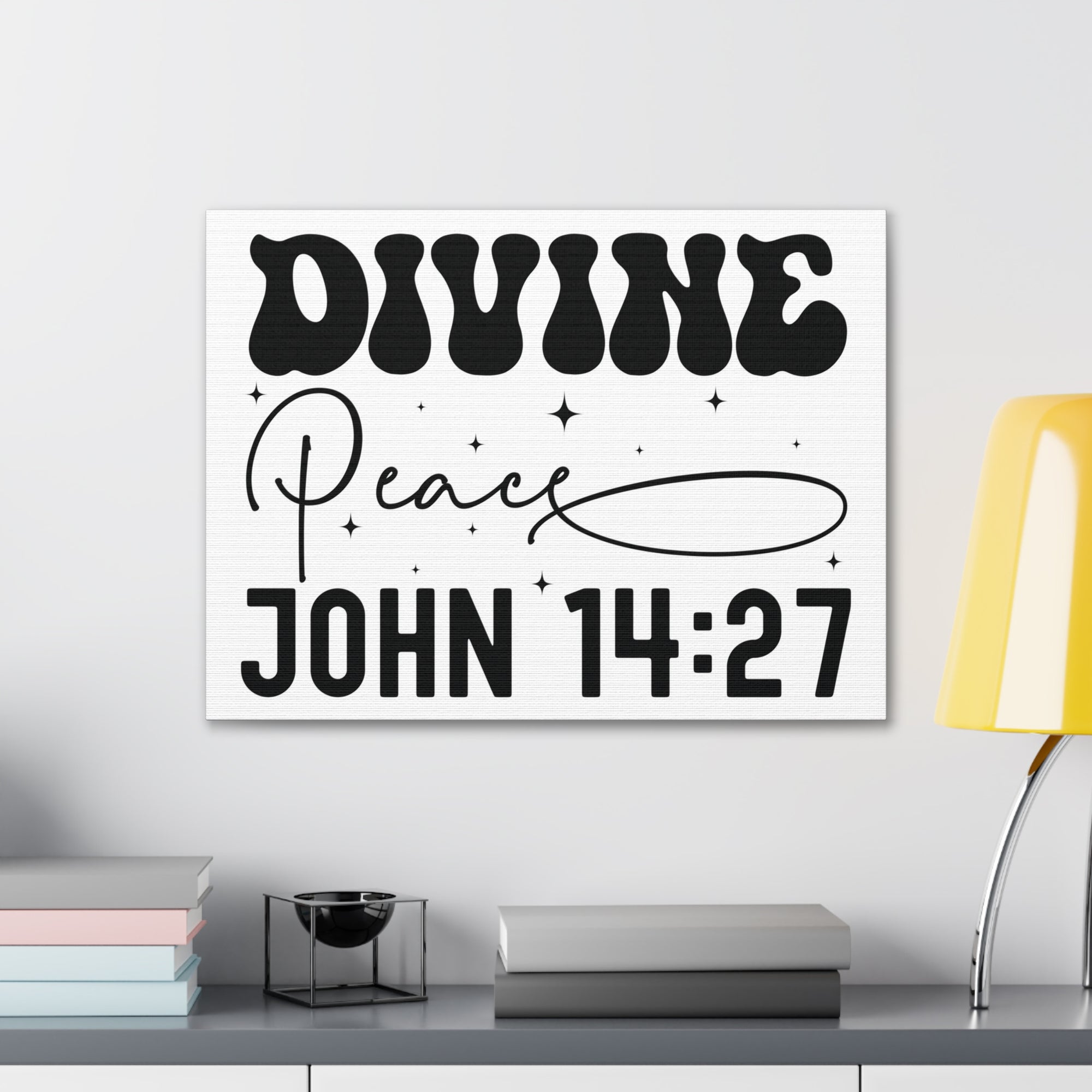 Scripture Walls John 14:27 Divine Peace Bible Verse Canvas Christian Wall Art Ready to Hang Unframed-Express Your Love Gifts