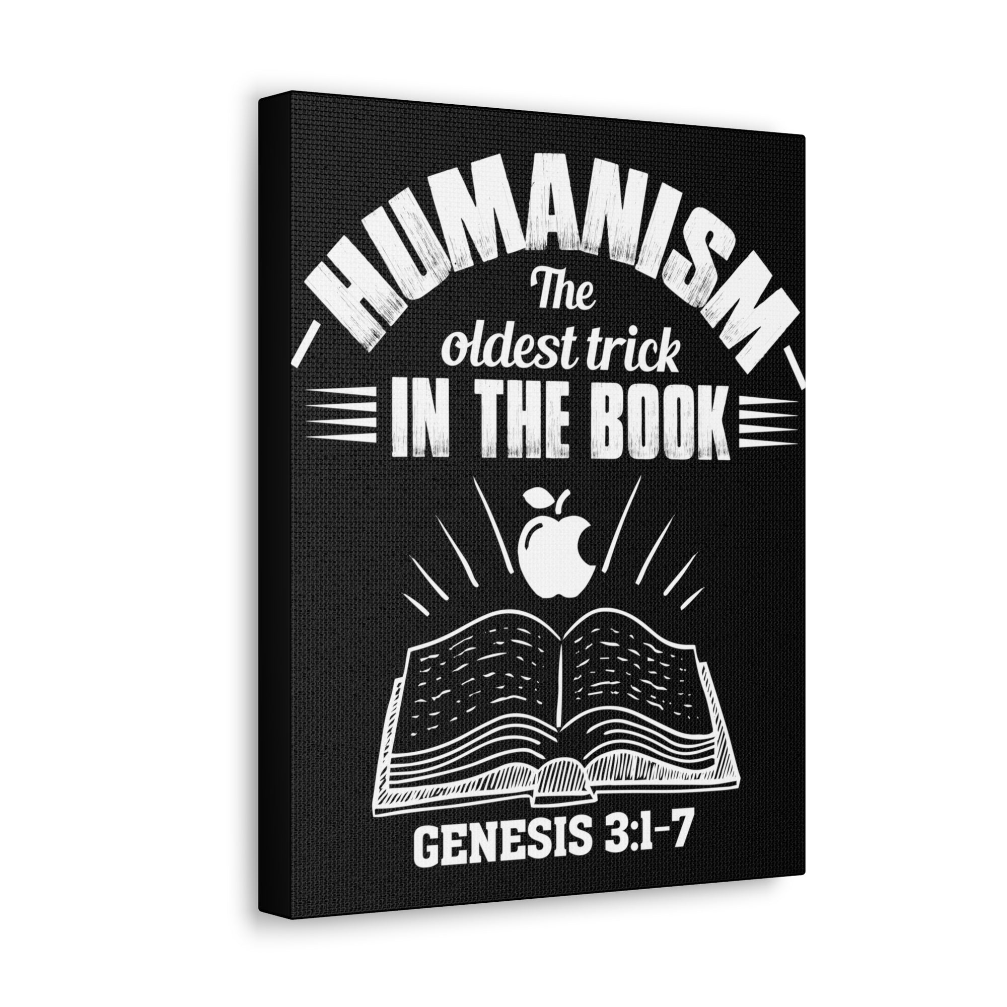 Scripture Walls Genesis 3:1-7 Humanism Bible Verse Canvas Christian Wall Art Ready to Hang Unframed-Express Your Love Gifts