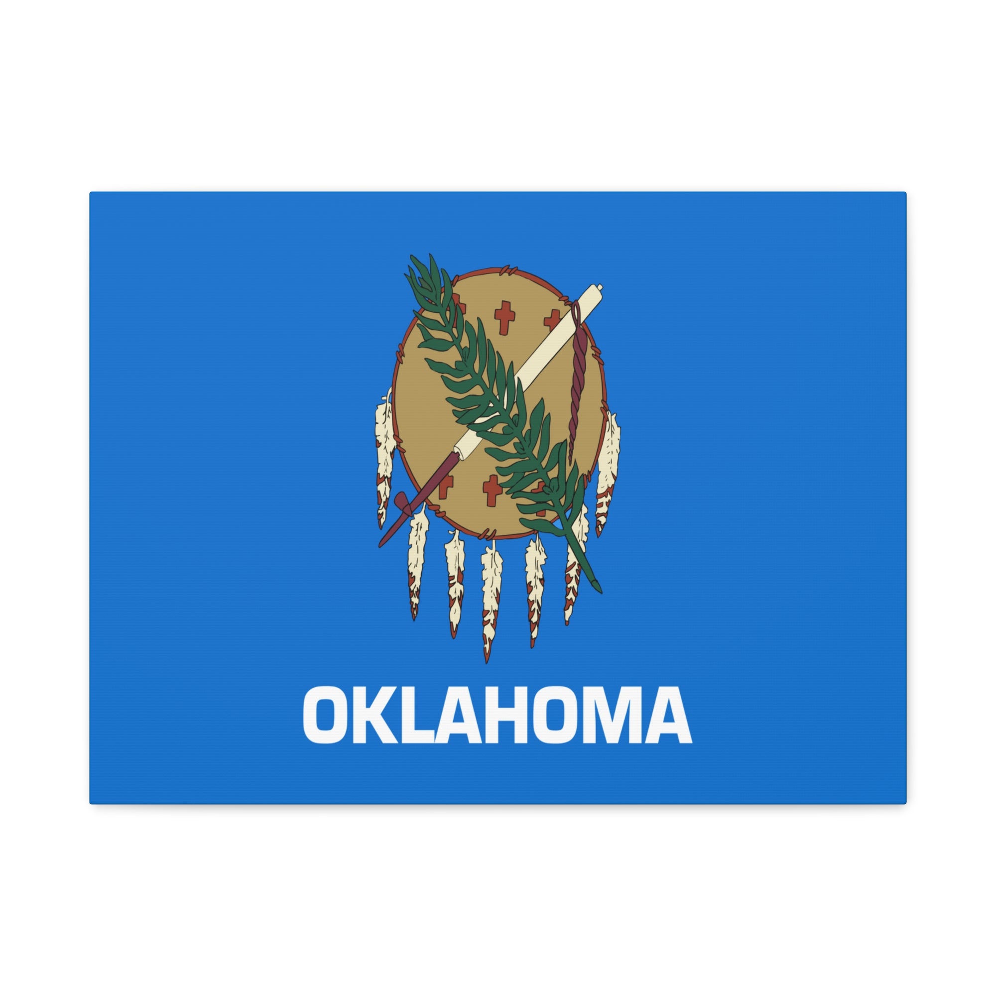 Oklahoma Stage Flag Canvas Vibrant Wall Art Unframed Home Decor-Express Your Love Gifts