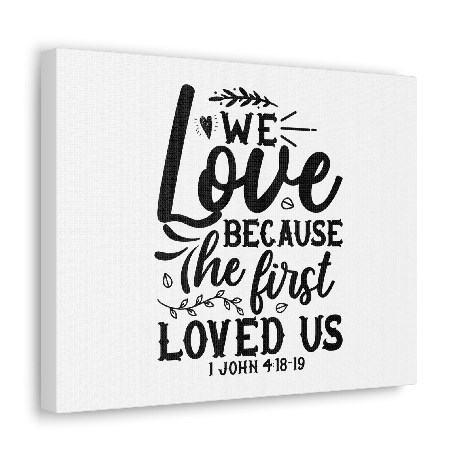 Store Scripture on Canvas Valentines Day Gifts about Love; Christian Valentine; Love bible verses canvas gift; 1 John 4:18 on Canvas