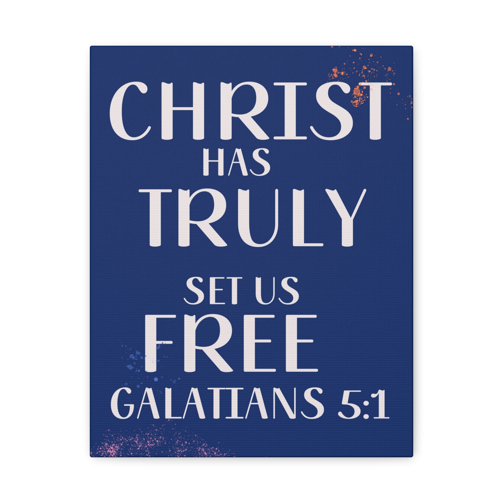 Scripture Walls Christ Has Set Us Free Galatians 5:1 Bible Verse Canvas Christian Wall Art Ready to Hang-Express Your Love Gifts