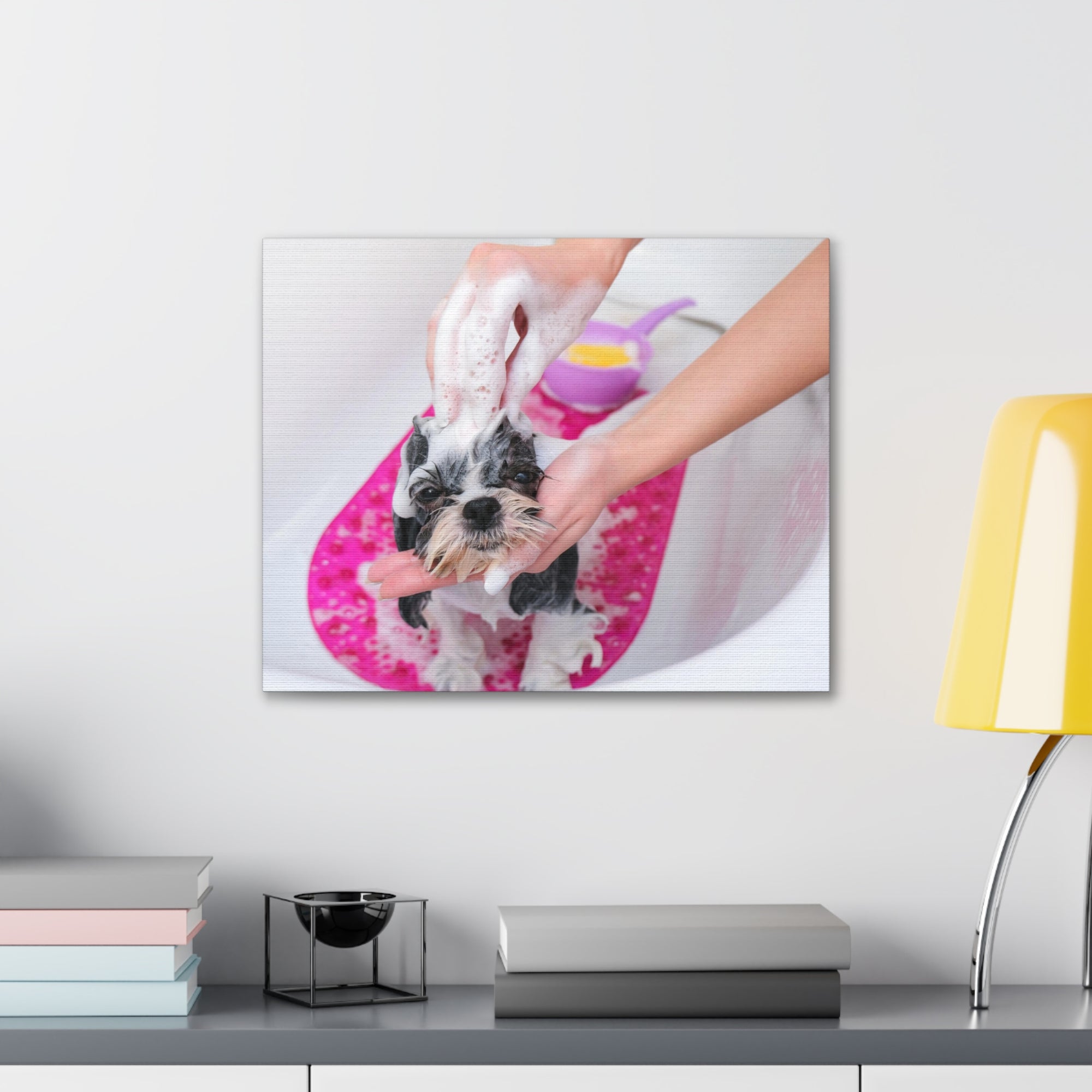 Funny Shih Tzu Bathee Canvas Wall Art for Home Decor Ready-to-Hang-Express Your Love Gifts