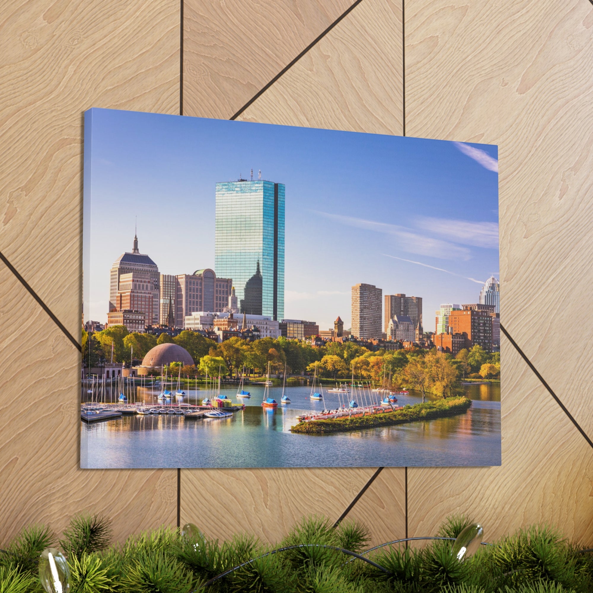 Boston Daytime Skyline Canvas Artwork High-Quality Breathtaking Stunning Cityscape for Home Decor Ready to Hang-Express Your Love Gifts