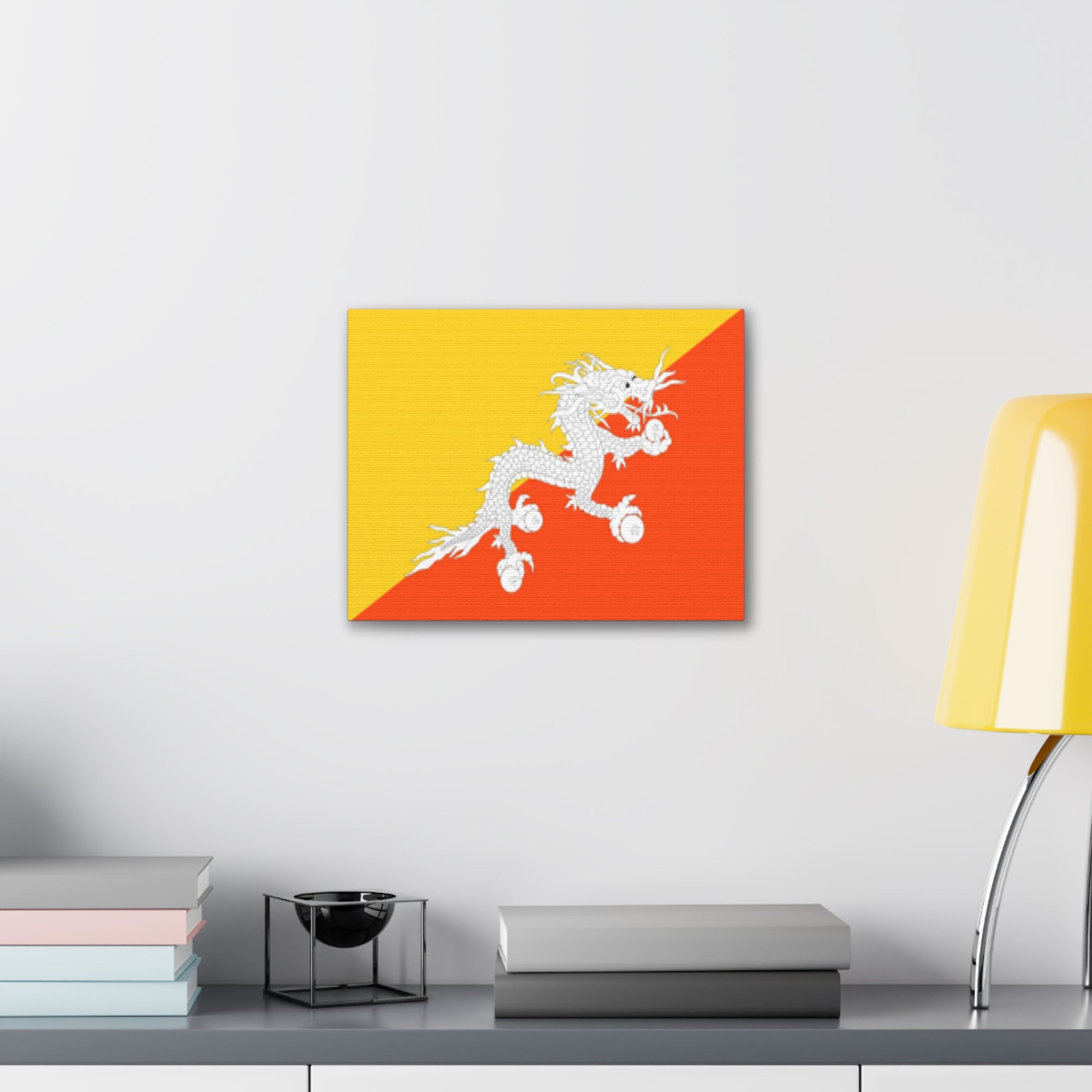 Bhutan Country Flag Canvas Vibrant Wall Art Unframed Home Decor-Express Your Love Gifts